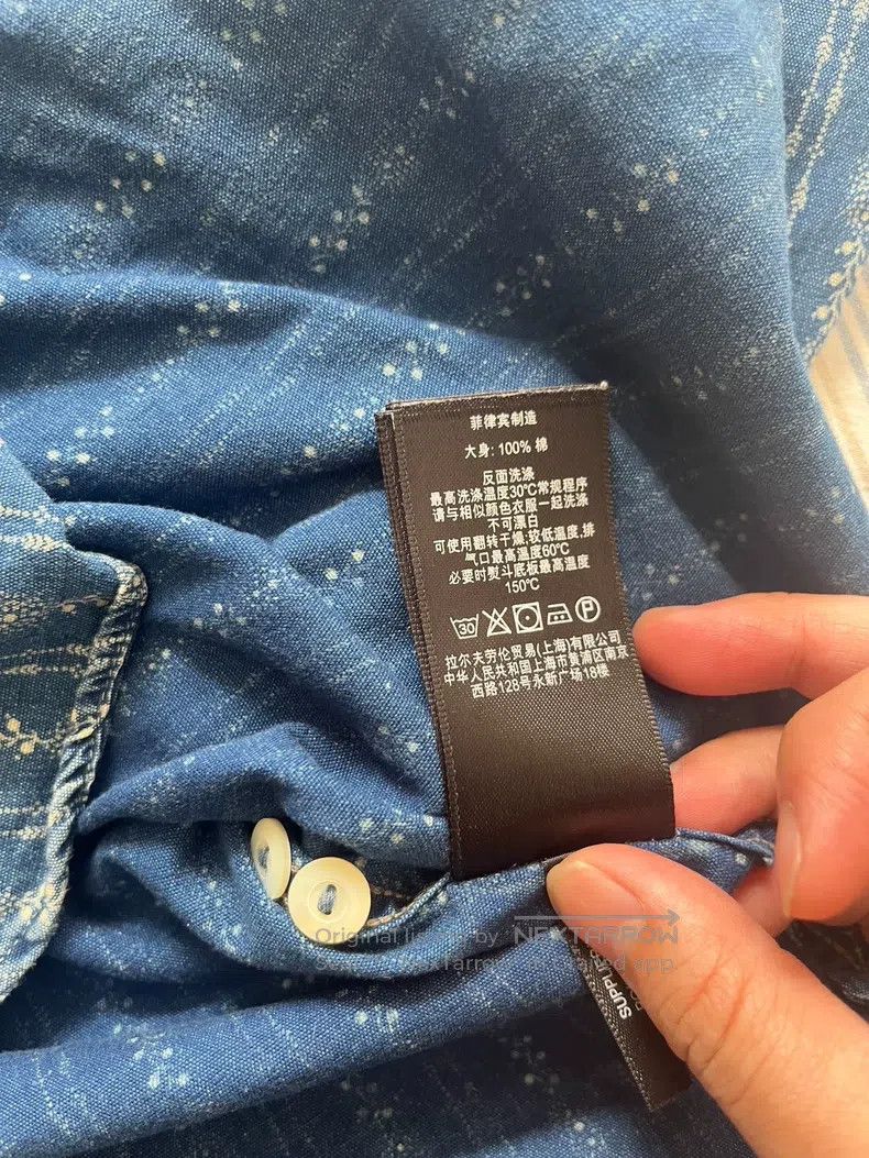 RRL Ralph Lauren RRL Ralph Lauren Classic vintage wheat ear flower blue dye Size US XS / EU 42 / 0 - 6 Thumbnail