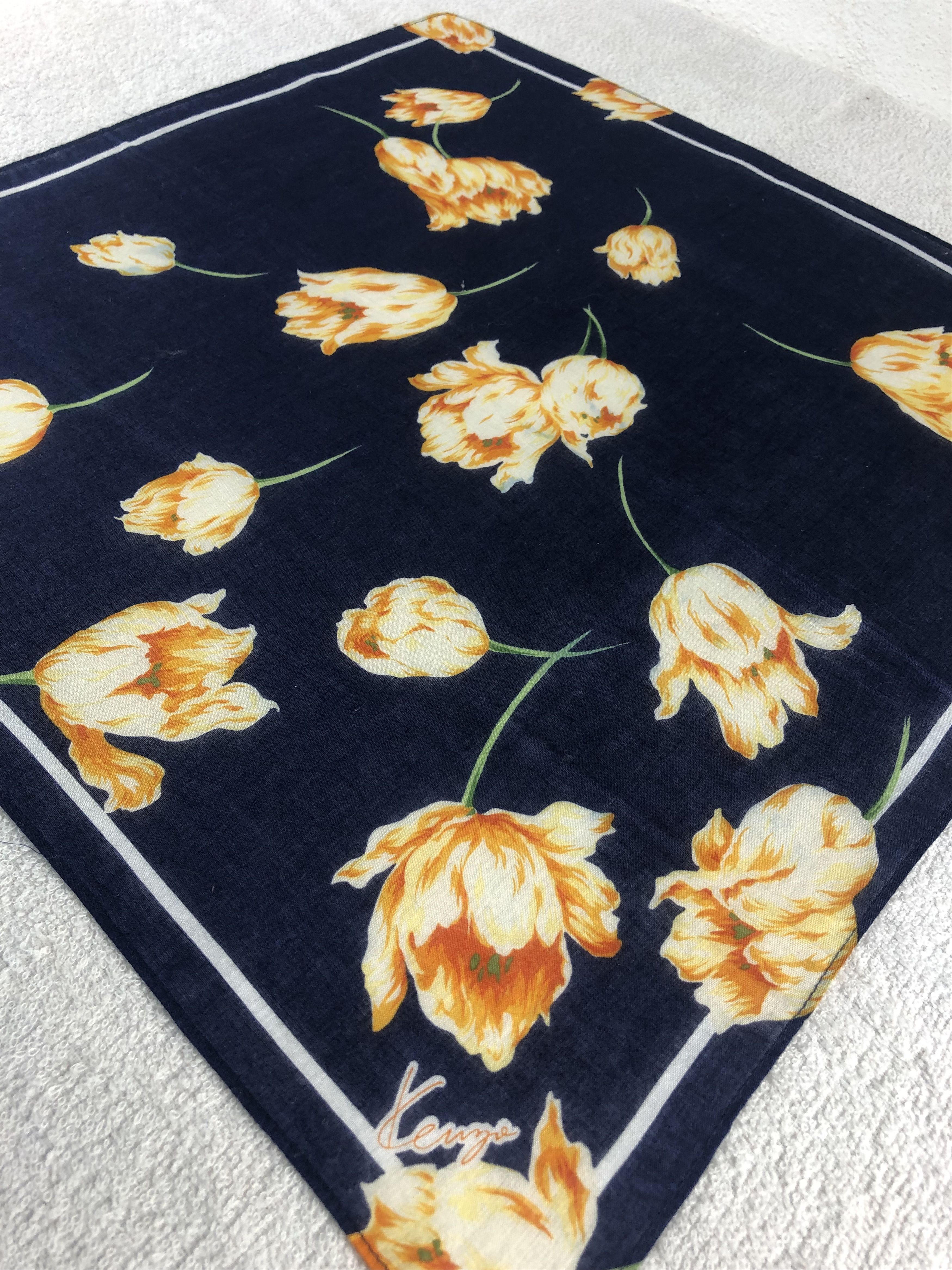 Kenzo Kenzo Floral Handkerchief / Bandana / Neckerchief C065 Size ONE SIZE - 4 Thumbnail