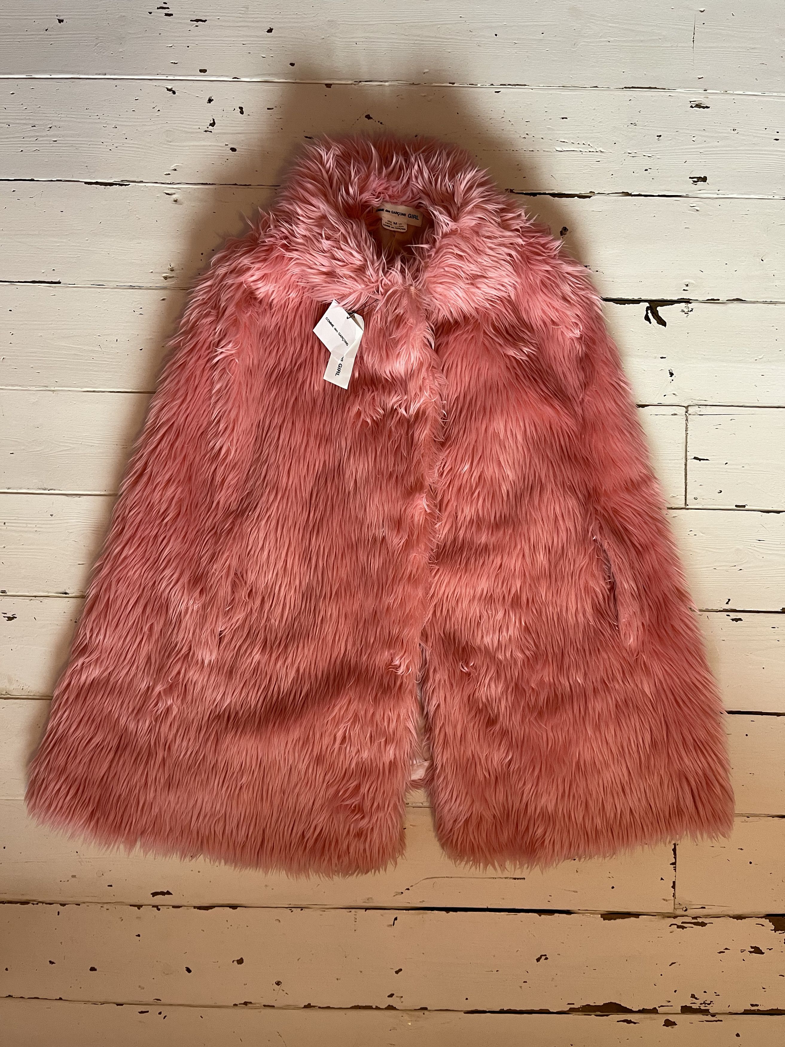 Comme des Garcons Girl COMME des GARCONS GIRL Pink Fur Coat Size M / US 6-8 / IT 42-44 - 2 Thumbnail