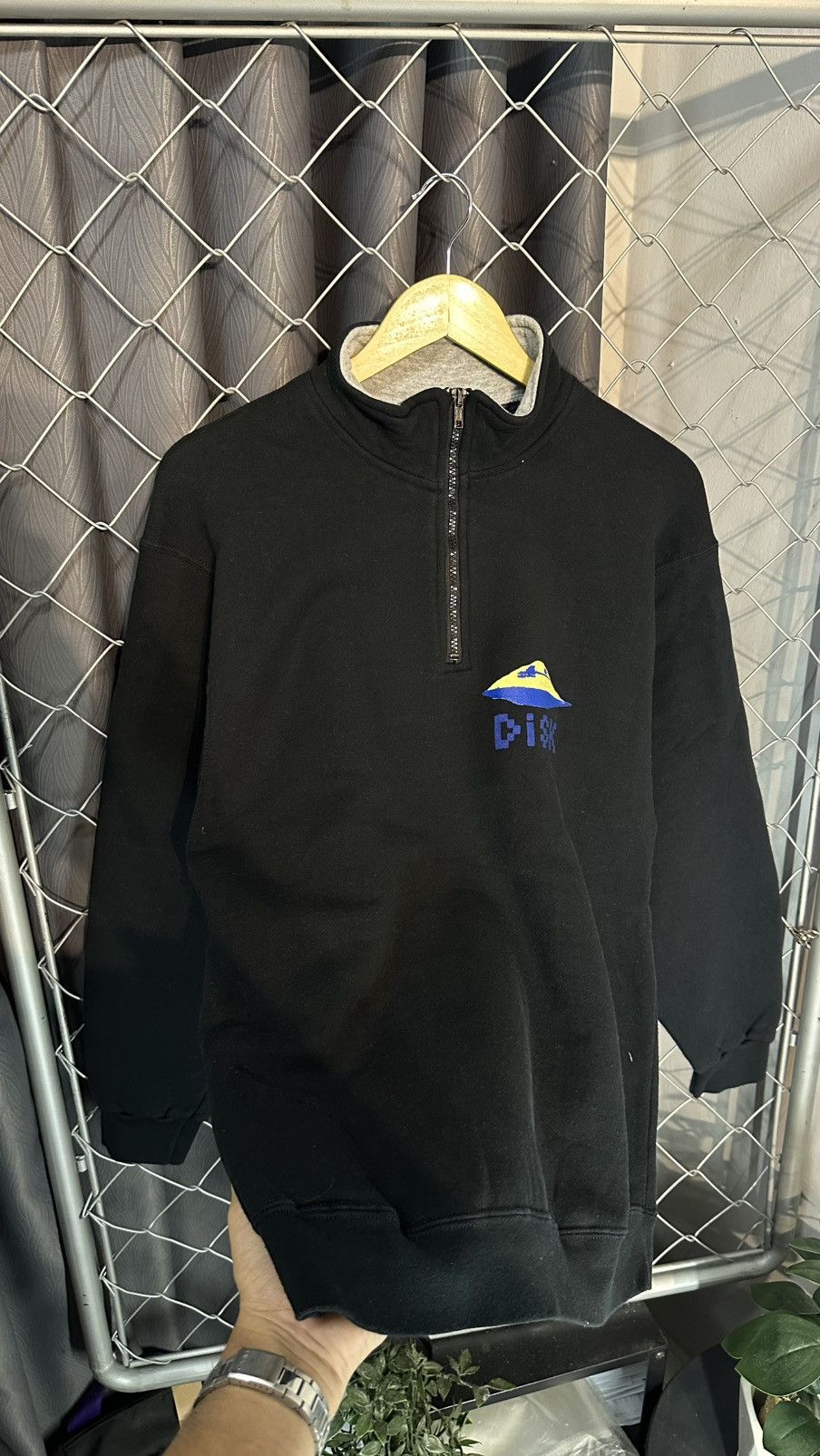 Fruit Of The Loom Vintage DISK UFO Pixel Art Halfzipper Heavyweight Size US L / EU 52-54 / 3 - 2 Thumbnail