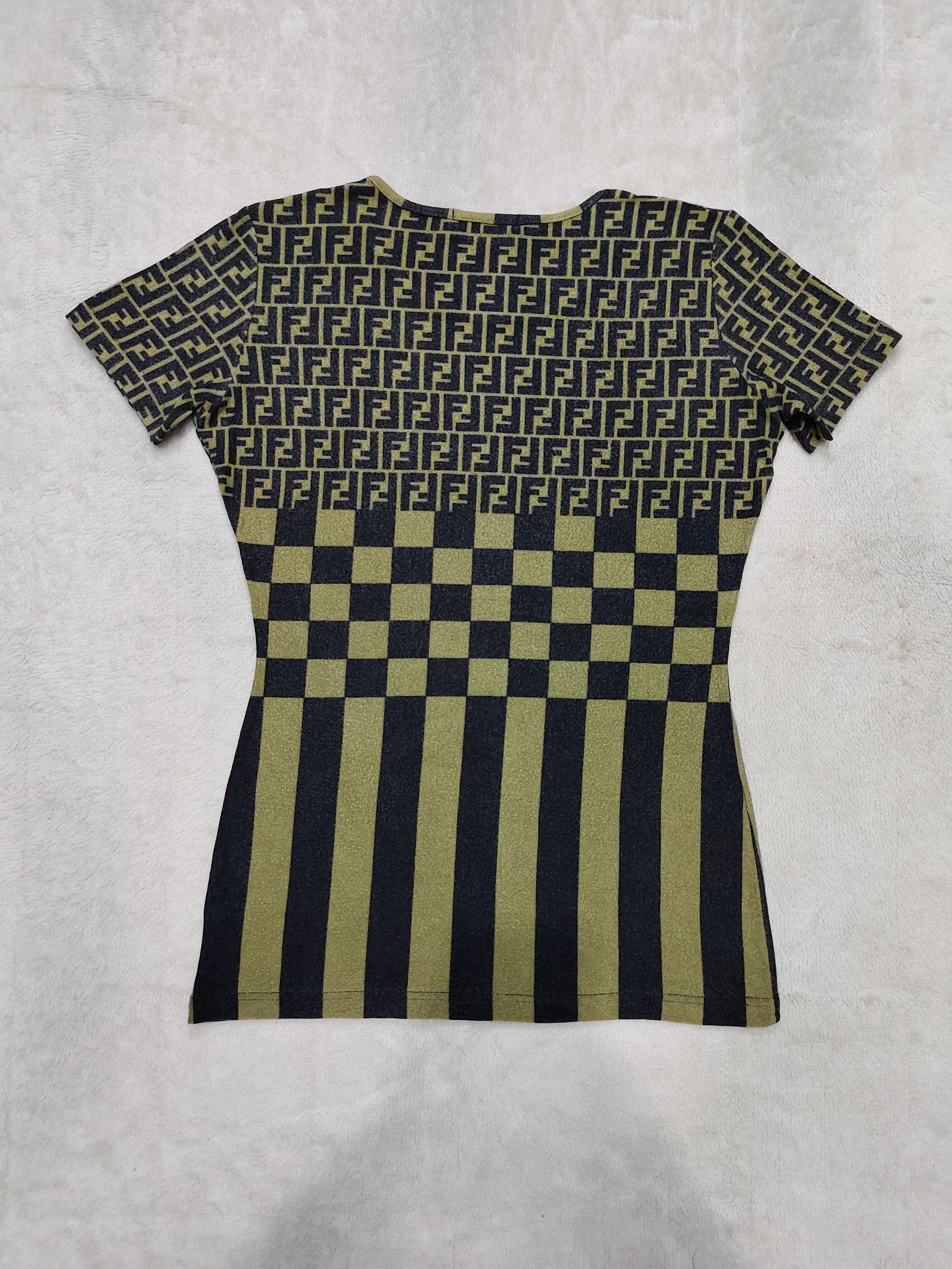 Fendi NEED GONE💥Vtg Fendi Zucca Rayon Tshirt Size M / US 6-8 / IT 42-44 - 5 Thumbnail