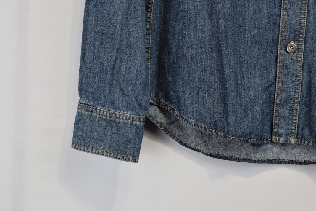 Bottega Veneta o1rshd1 Orignal Light Denim Shirt in Indigo Size US S / EU 44-46 / 1 - 6 Thumbnail
