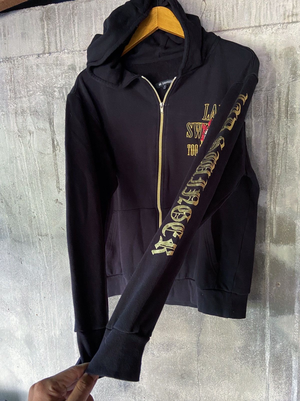 Beauty Beast × Hysteric Glamour × Japanese Brand LAD SWINGER TOO LATE TO DIE SKULL ZIP HOODIE Size US M / EU 48-50 / 2 - 3 Thumbnail