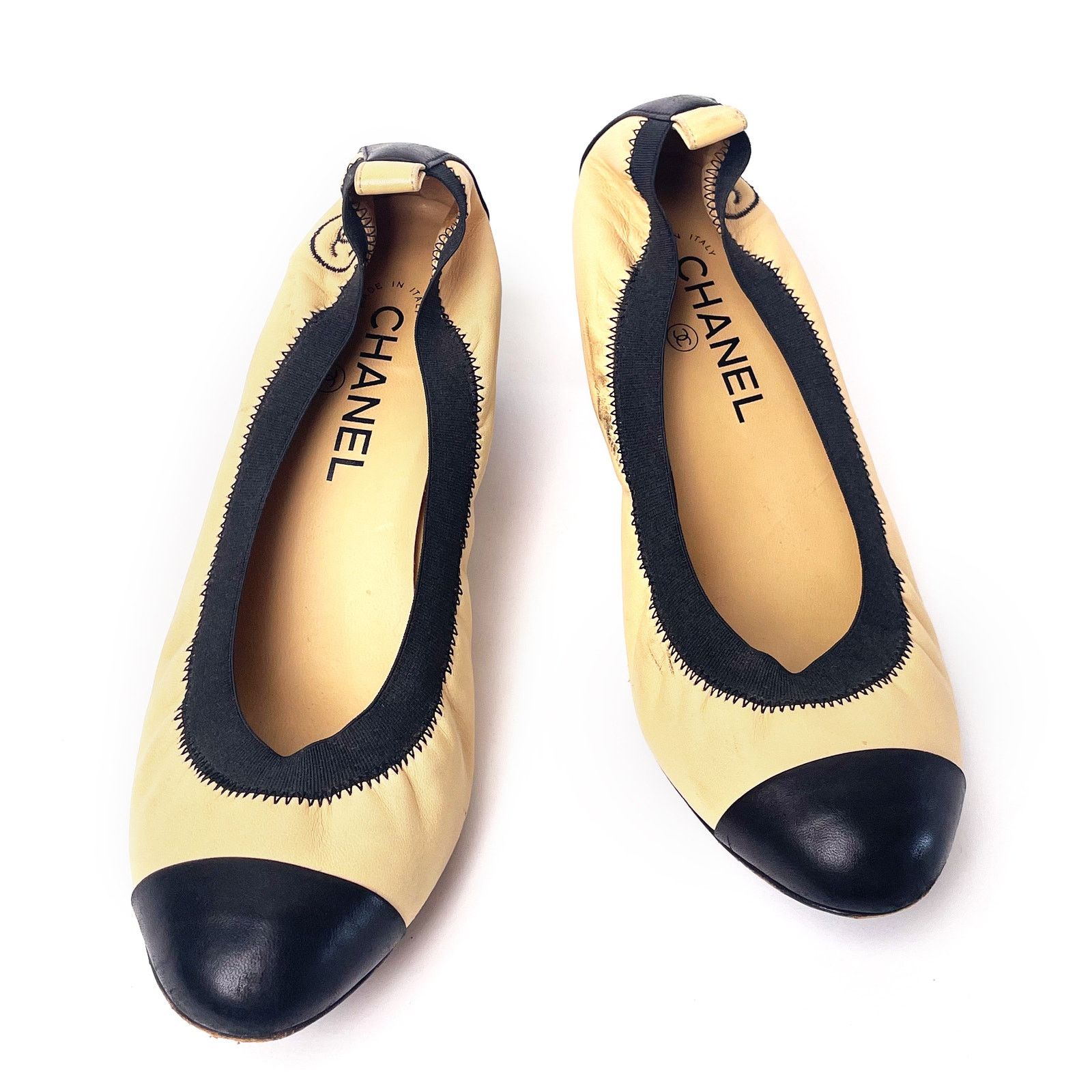 Chanel Black Heel Ballet Shoe Size US 8 / IT 38 - 2 Thumbnail