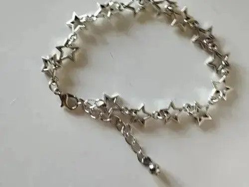 VIBE Silver Color Grunge Stars Link bracelet Size ONE SIZE - 2 Thumbnail