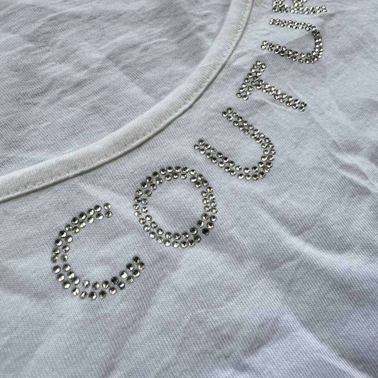 Swarovski Vintage 90s Versace Jeans Couture Swarovski T-Shirt Size L / US 10 / IT 46 - 3 Thumbnail