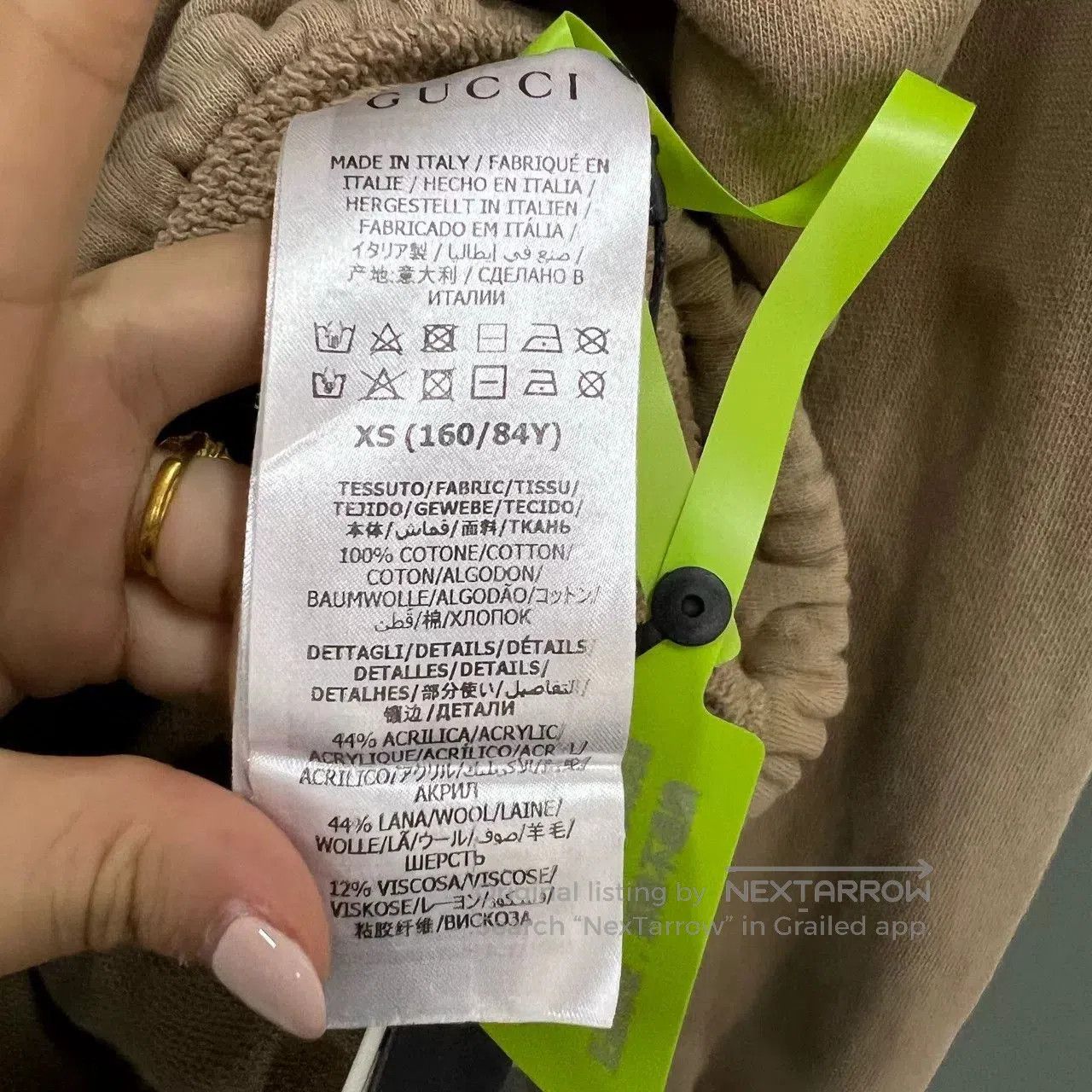 Gucci gucci beige half-zip hoodie in xs. Size US XS / EU 42 / 0 - 6 Thumbnail