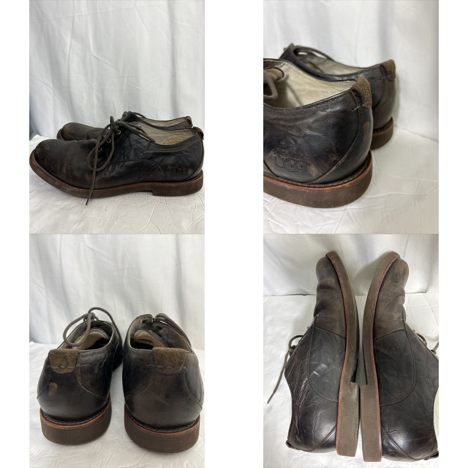 Ugg UGG Australia Klayton Casual Oxford Leather Men’s 11/12 Brown Sheepskin Liner Dress Shoe Mens Size 11 USA Leather Outsole Vintage: No Size US 12 / EU 45 - 8 Thumbnail