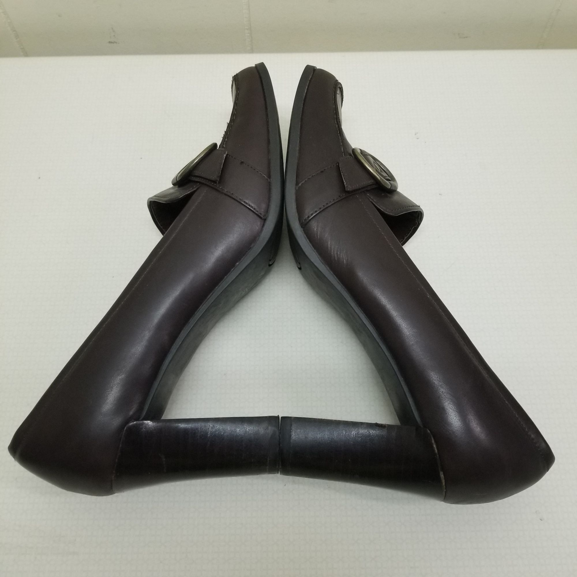 Alfani Alfani 7.5 Brown Leather Chunky Heels Pump Shoes ABE School Size US 7.5 / IT 37.5 - 9 Thumbnail