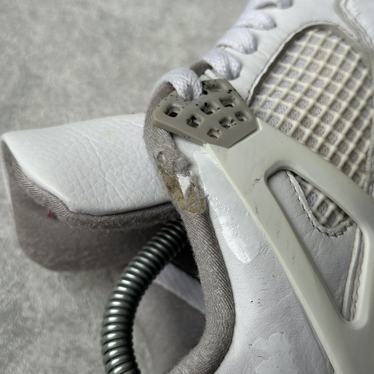 Jordan Brand Nike Air Jordan 4 White Oreo Og Tech Grey Sneakers Size US 7.5 / EU 40-41 - 14 Thumbnail