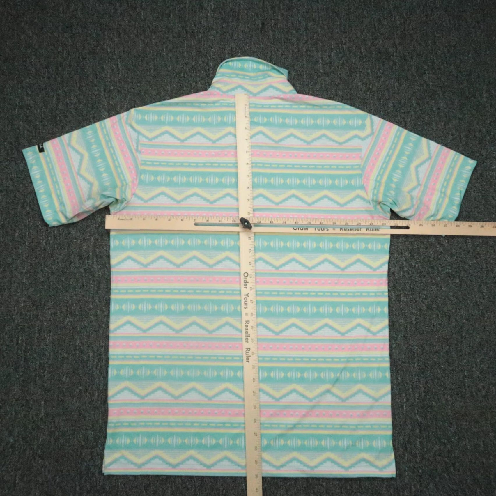Vintage Bad Birdie Shirt Mens Large Blue Green Aztec Southwestern Performance Golf Polo Size US L / EU 52-54 / 3 - 5 Thumbnail