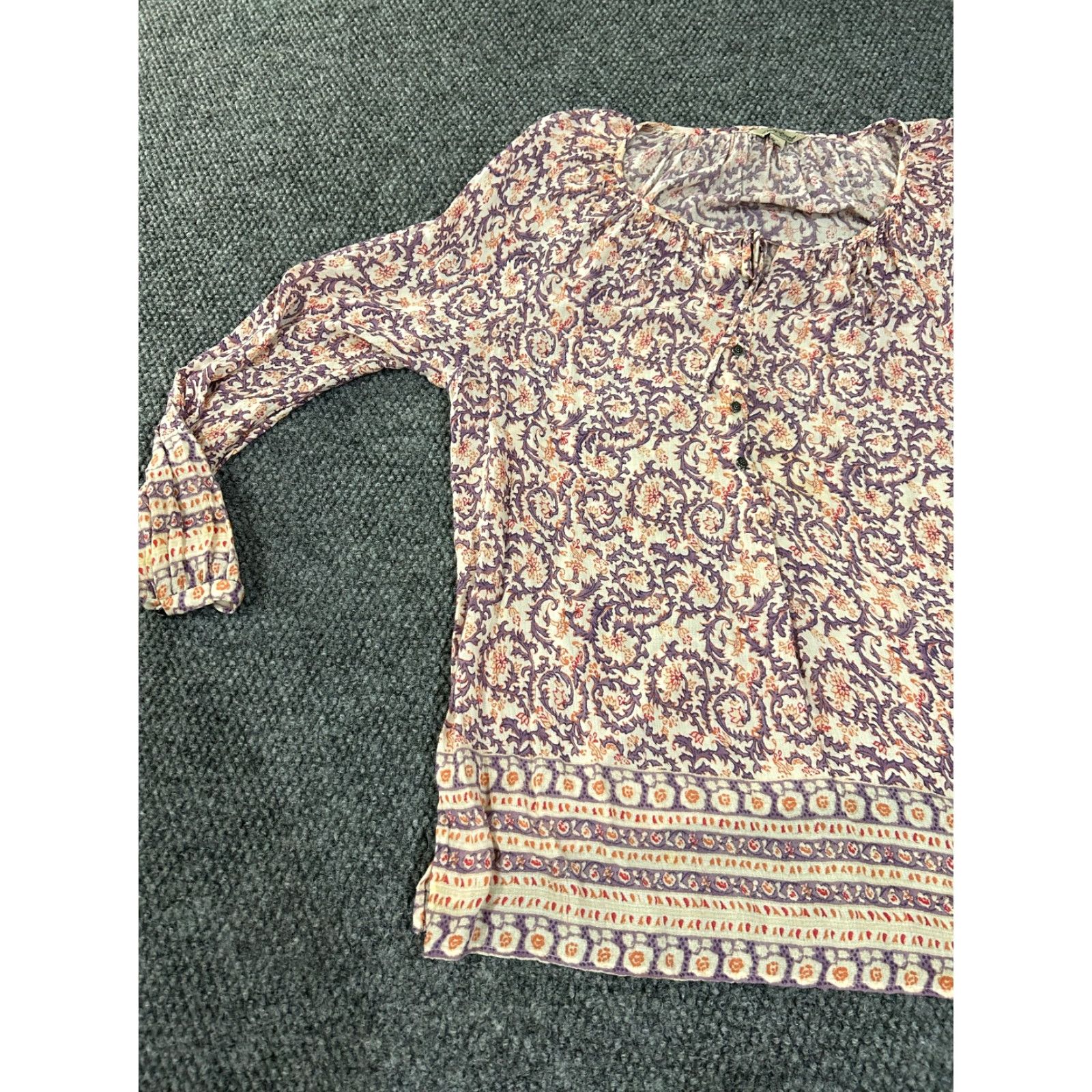 Lucky Brand **Lucky Brand XL Multicolor Paisley Women's Boho Blouse** User: Lucky Brand Multicolor XL Women's Paisley Boho Blouse Size XL / US 12-14 / IT 48-50 - 3 Thumbnail