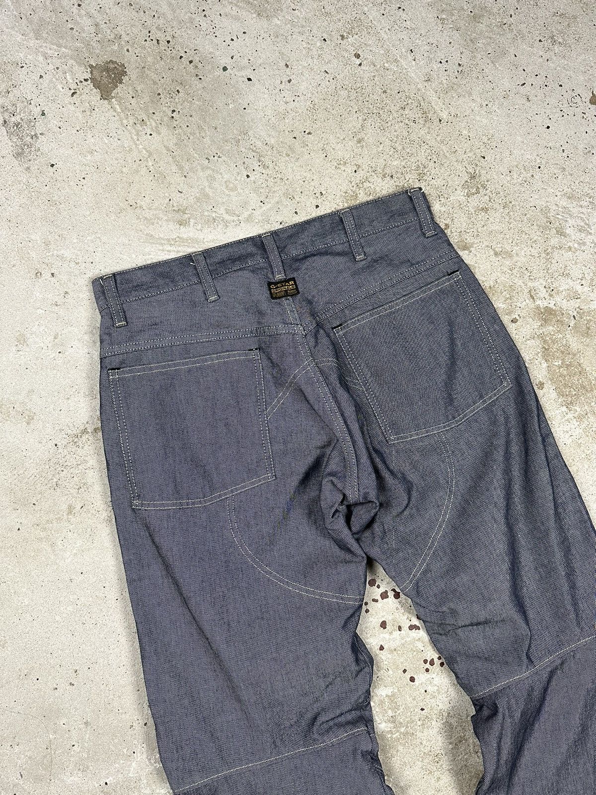 G-Star × Japanese Brand × Vintage Vintage Y2K G Star Raw Baggy Elwood Double Knee Pants Size US 33 - 11 Thumbnail
