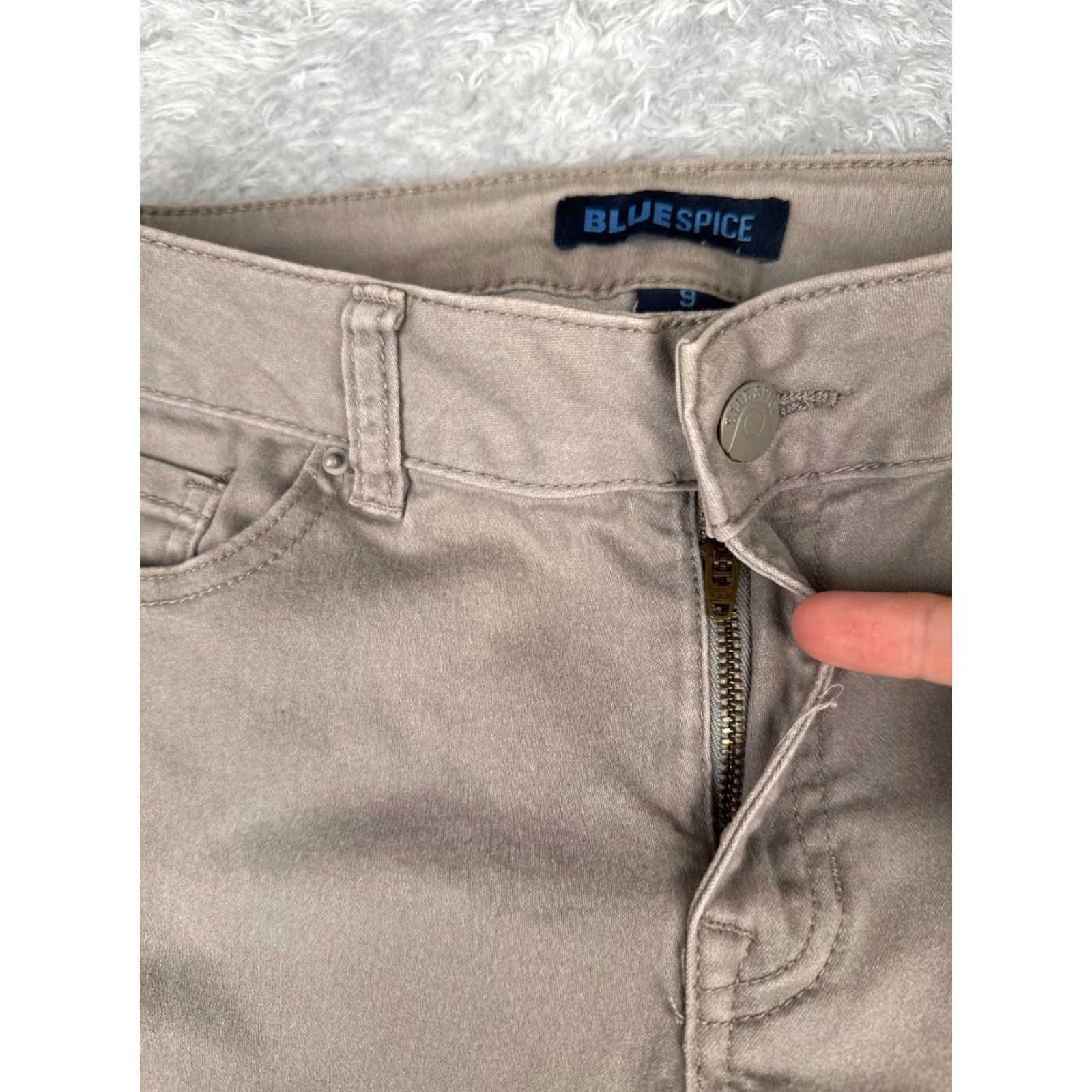 Vintage Blue Spice Jeans Juniors 9 Beige Denim Skinny Cotton Blend Mid Rise 29x28 Jeans Women Size 30" / US 8 / IT 44 - 5 Thumbnail