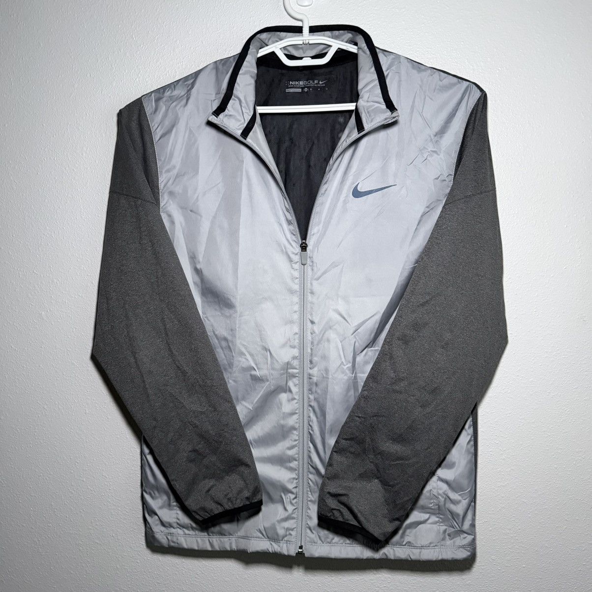 Nike Nike Golf Shield Jacket Mens Medium Gray Silver Full Zip Size US M / EU 48-50 / 2 - 2 Thumbnail