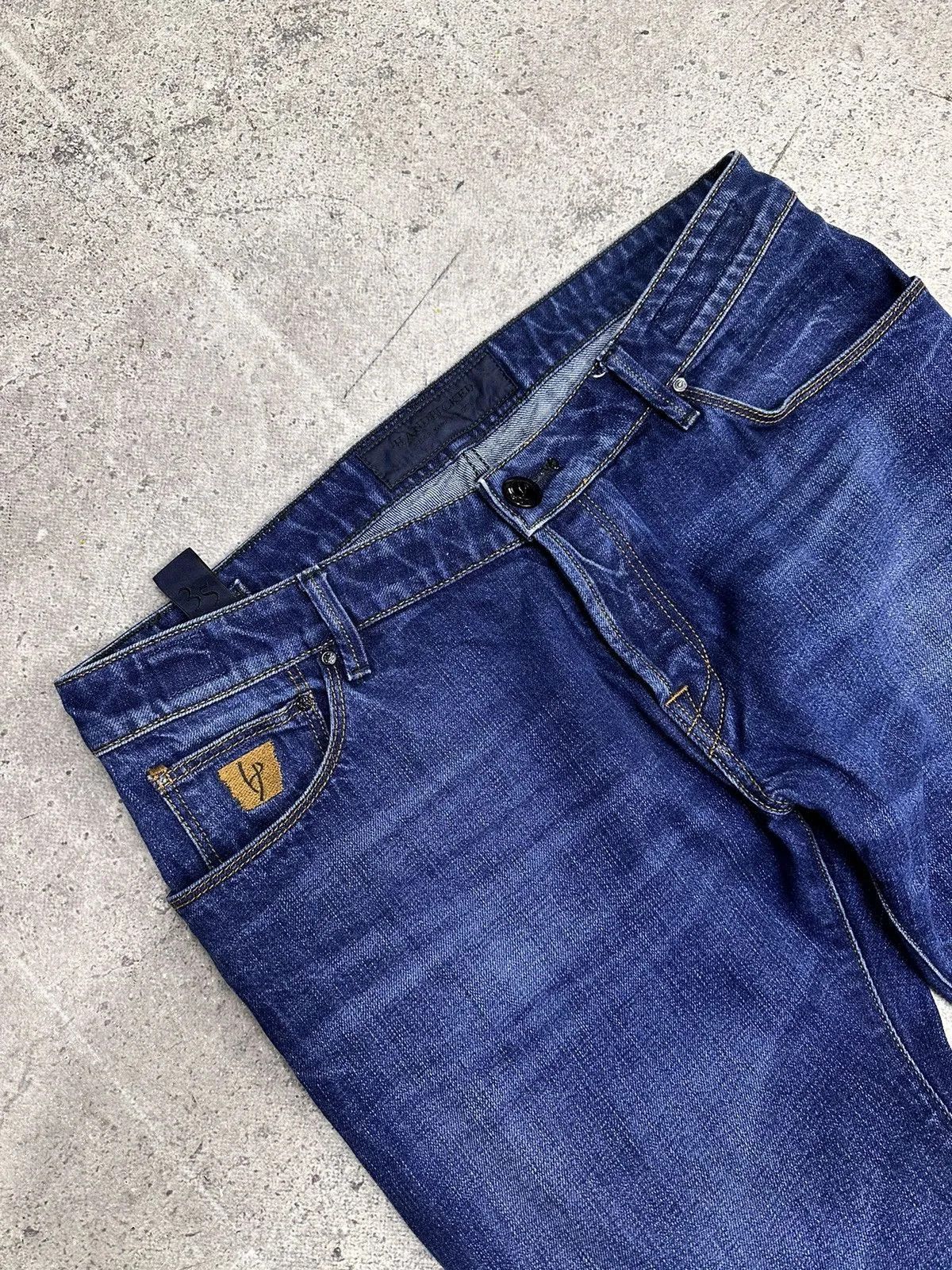 Prada Vintage Denim Blue Handpicked Jeans Baggy Casual Style Size US 35 - 5 Thumbnail