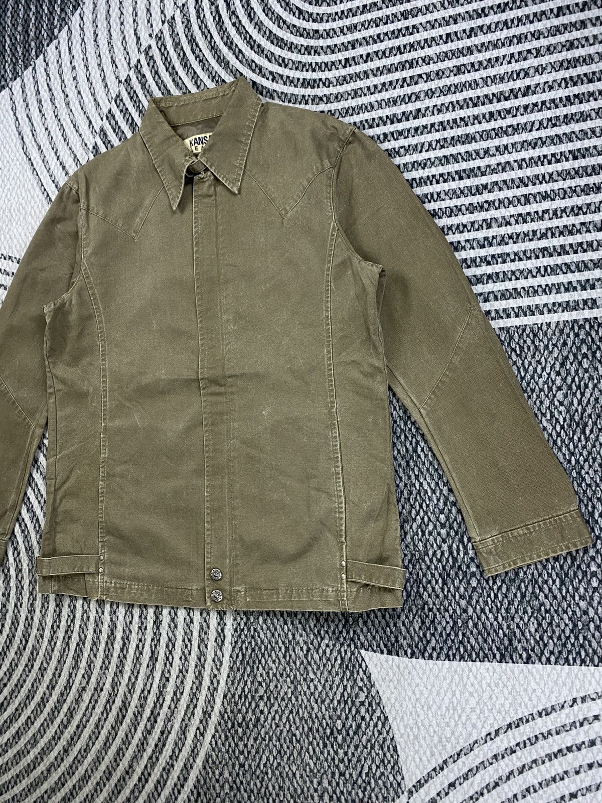 Kansai Yamamoto Vintage Kansai Jeans Brown Zipper Cotton Jacket Size US M / EU 48-50 / 2 - 4 Thumbnail
