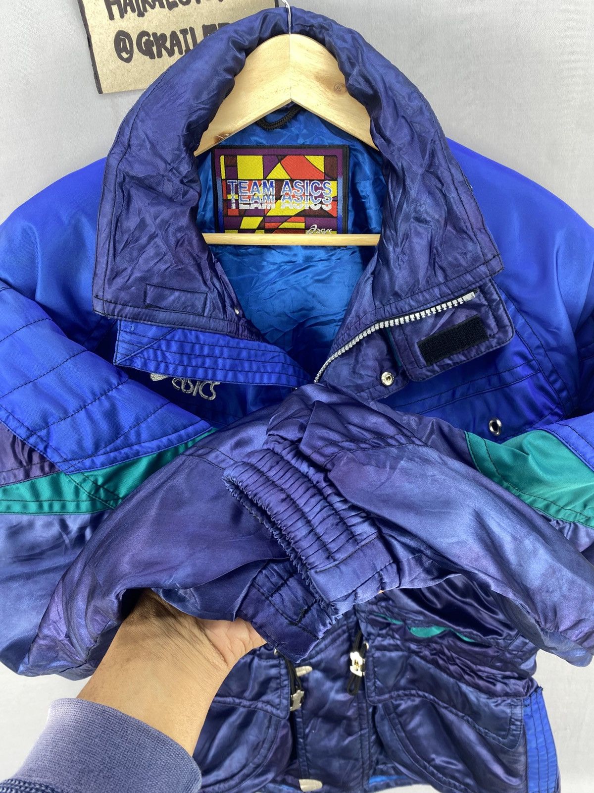 Asics Vintage Asics Multicolour Ski Jacket Size US L / EU 52-54 / 3 - 8 Thumbnail