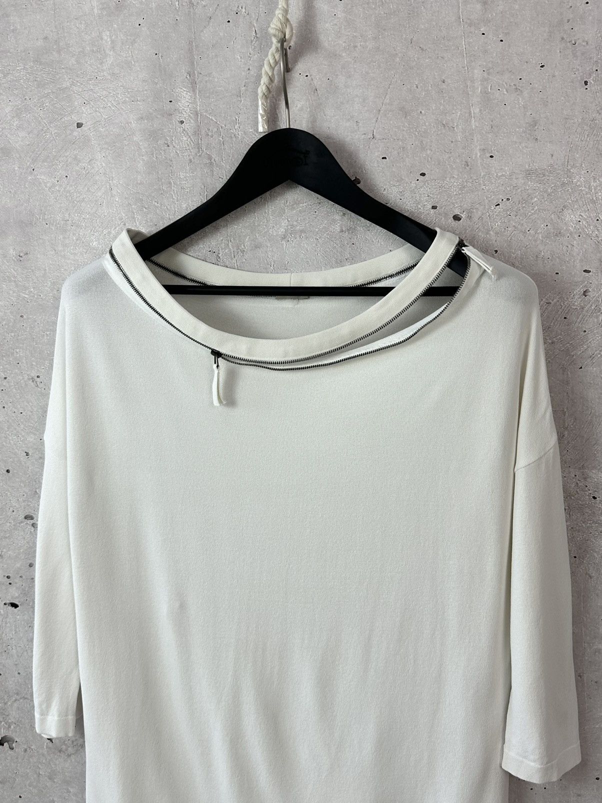 Annette Gortz Annette Gortz Made in Germany Viscose White Zipper Sweater Size S / US 4 / IT 40 - 2 Thumbnail