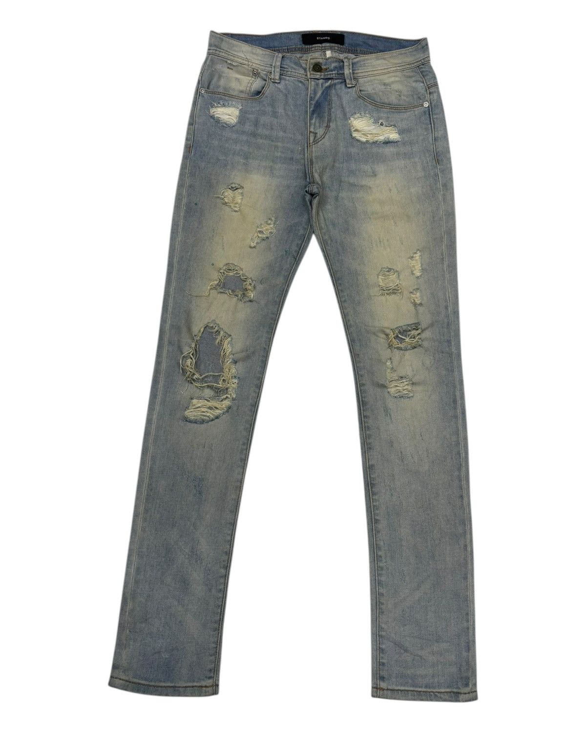 Stampd STAMPD THRASHED DISTRESSED DENIM JEANS Size US 30 / EU 46 - 7 Thumbnail