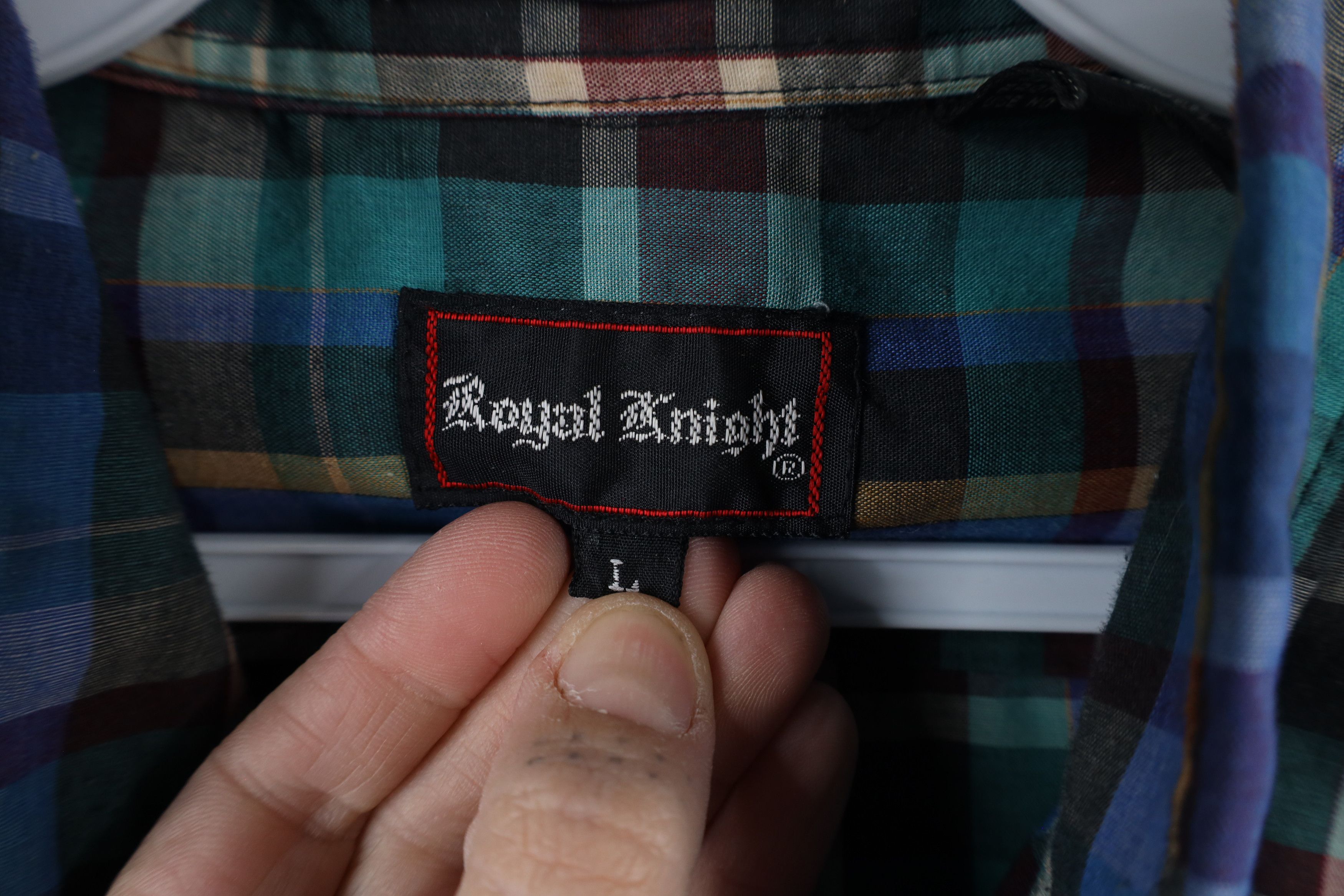 Vintage Vintage 90s Streetwear Faded Rainbow Plaid Button Down Shirt Size US L / EU 52-54 / 3 - 7 Thumbnail
