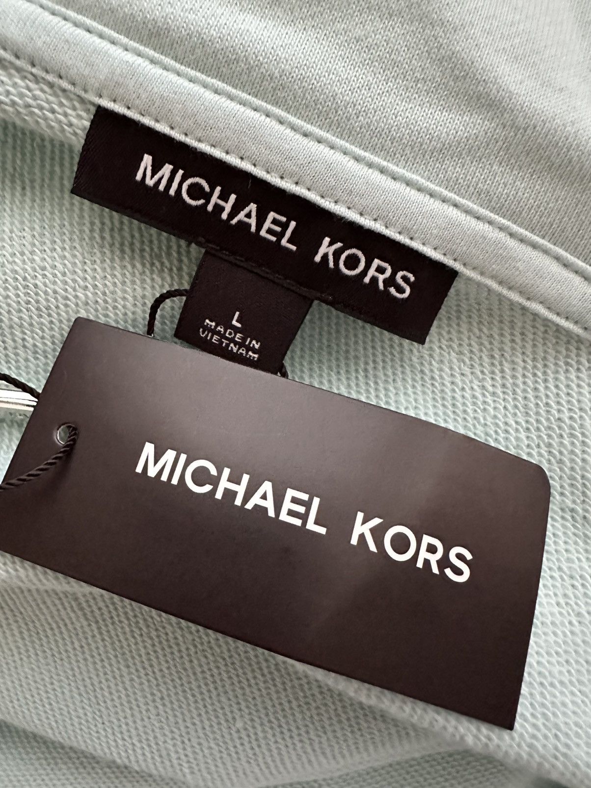 Michael Kors Michael Kors MK Logo Terry Fleece Hoodie Turquoise Tint Size US L / EU 52-54 / 3 - 6 Thumbnail
