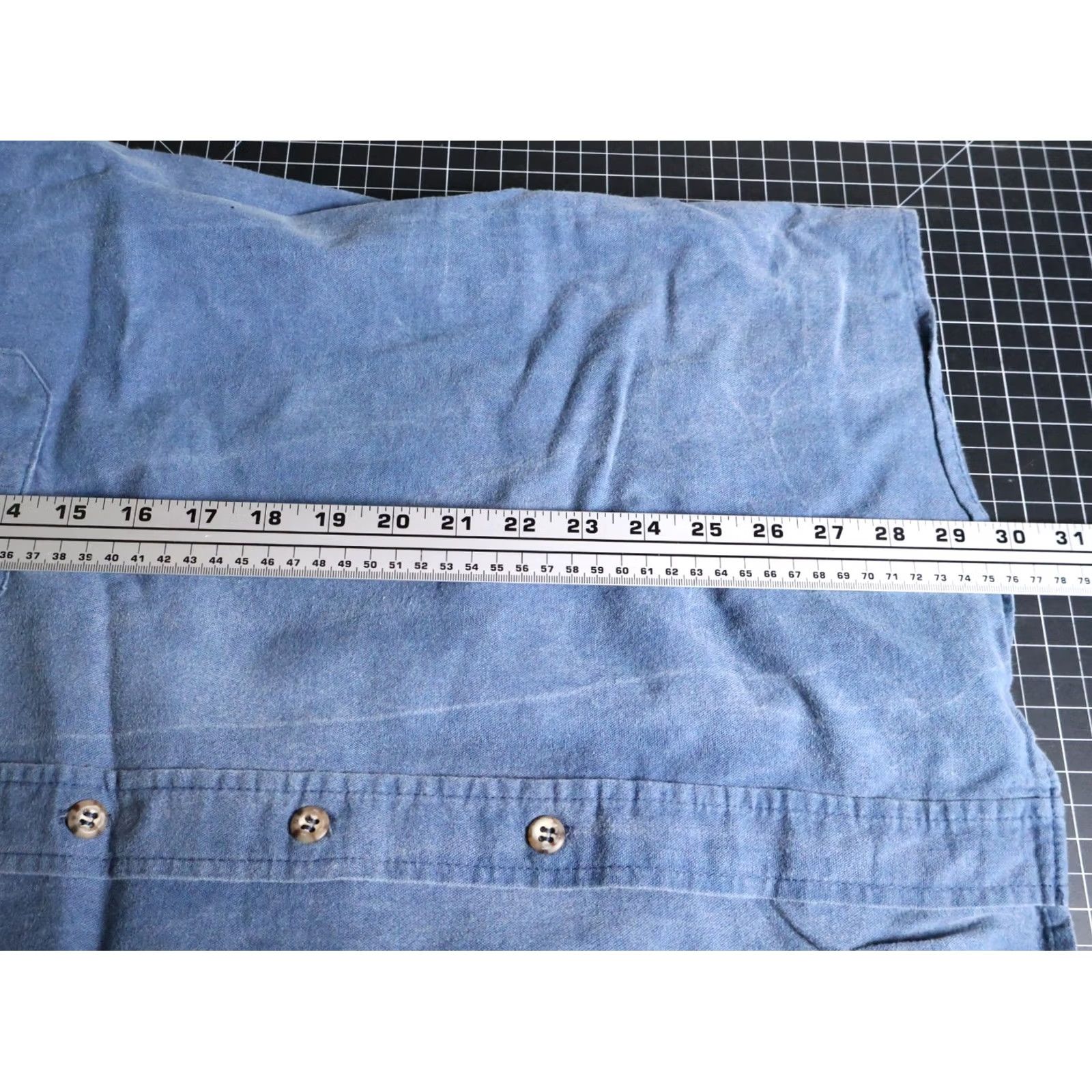 Vintage VINTAGE Bob Allen Canvas Shooting Shirt Men's Large Blue Beige Relaxed Fit Outdoor Size US L / EU 52-54 / 3 - 6 Thumbnail