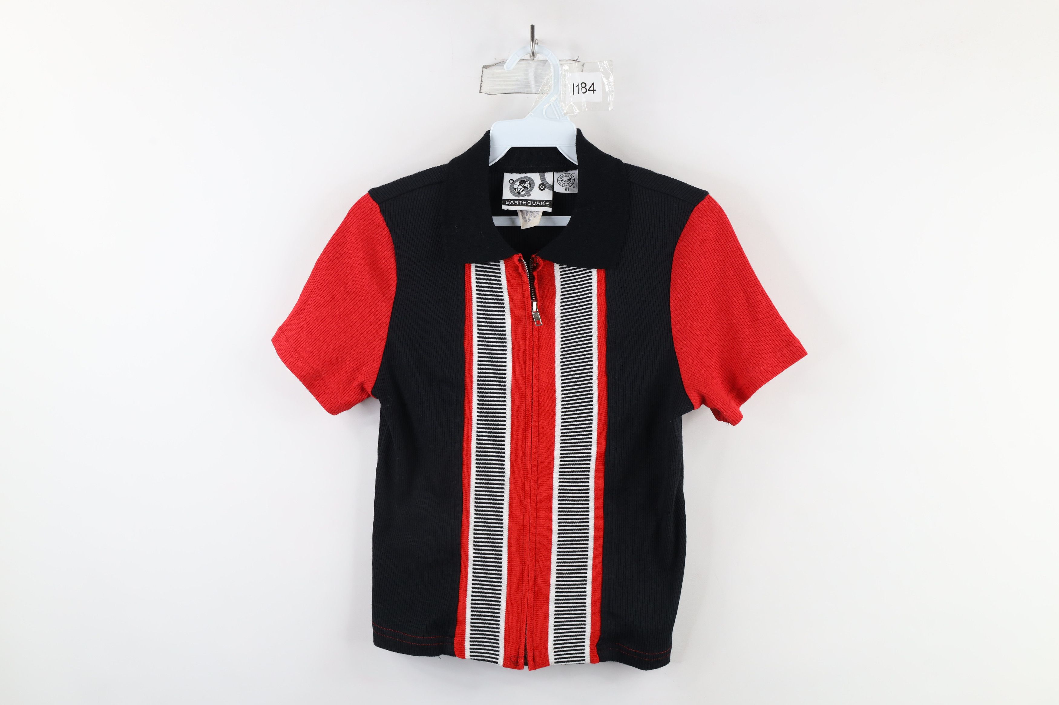 Vintage Vintage 90s Streetwear Knit Full Zip Collared Polo Shirt USA Size M / US 6-8 / IT 42-44 - 1 Thumbnail