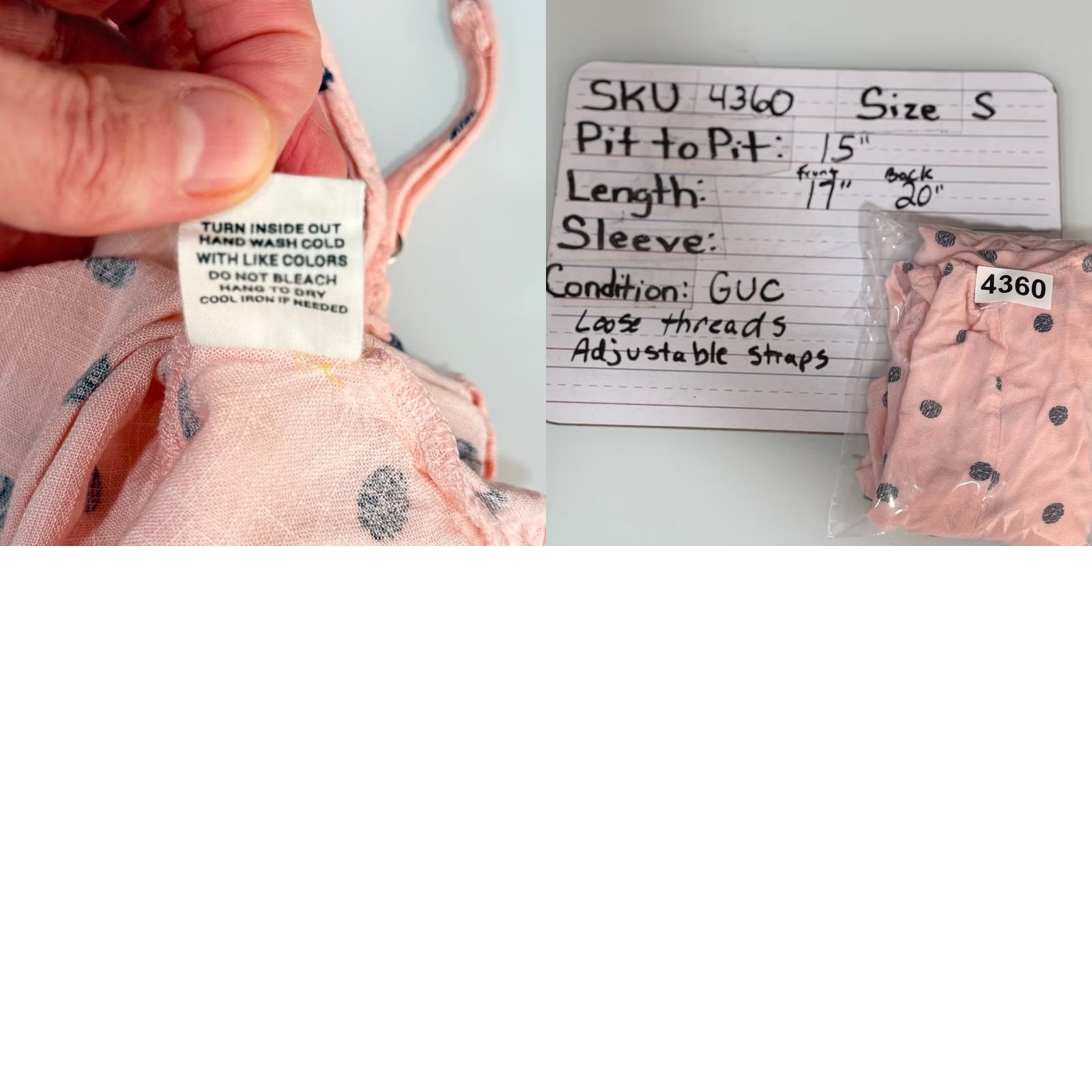 Pinko MINE Camisole Tank Top Women S Pink Polka Dot Button Front Tie TB4600 Boho Summer V-Neck Spaghetti Strap Size S Regular Color Pink Size S / US 4 / IT 40 - 8 Thumbnail