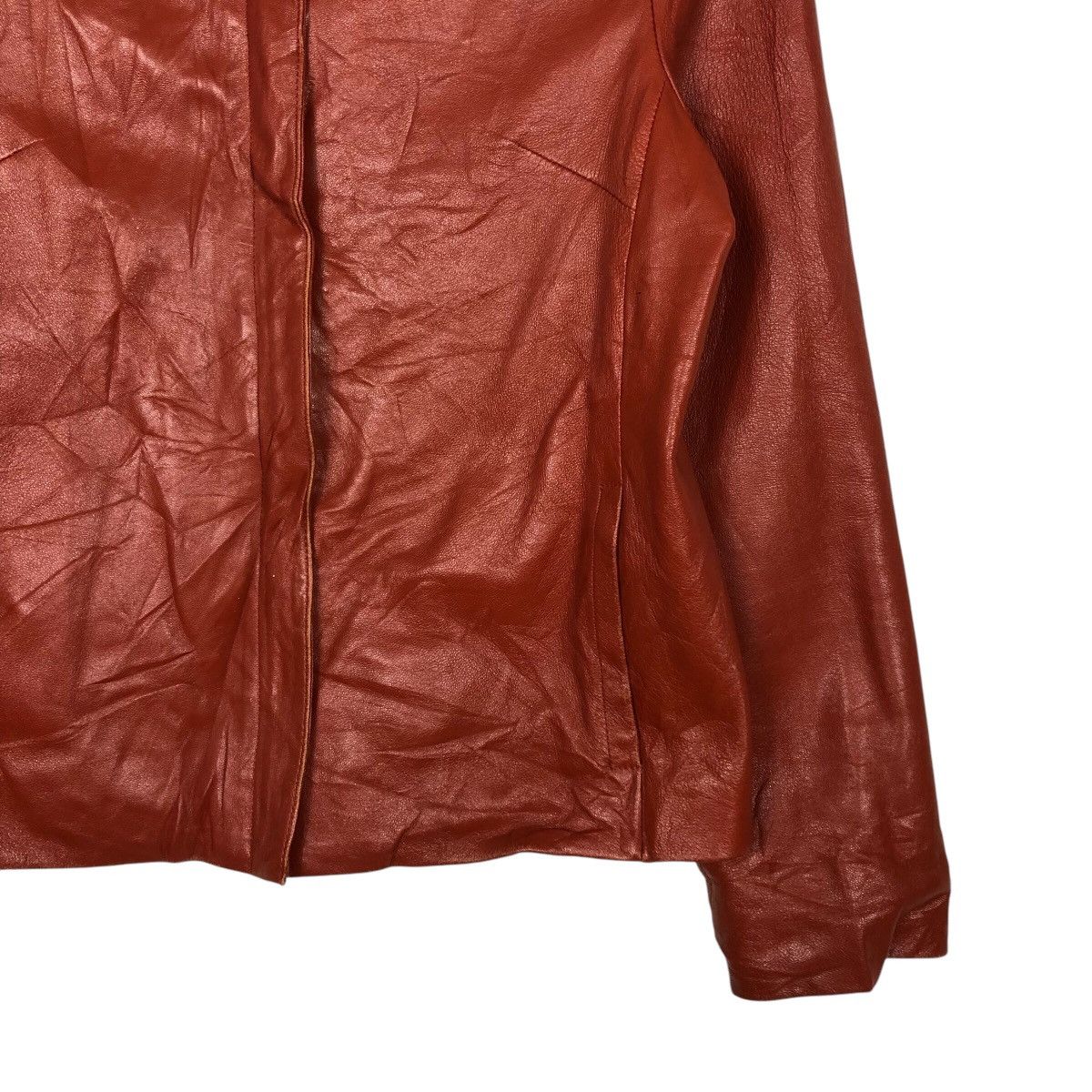 Japanese Brand 📌Vintage Cropped Leather Jacket Zipper Lio Bell IsseyMiyake Size US M / EU 48-50 / 2 - 6 Thumbnail