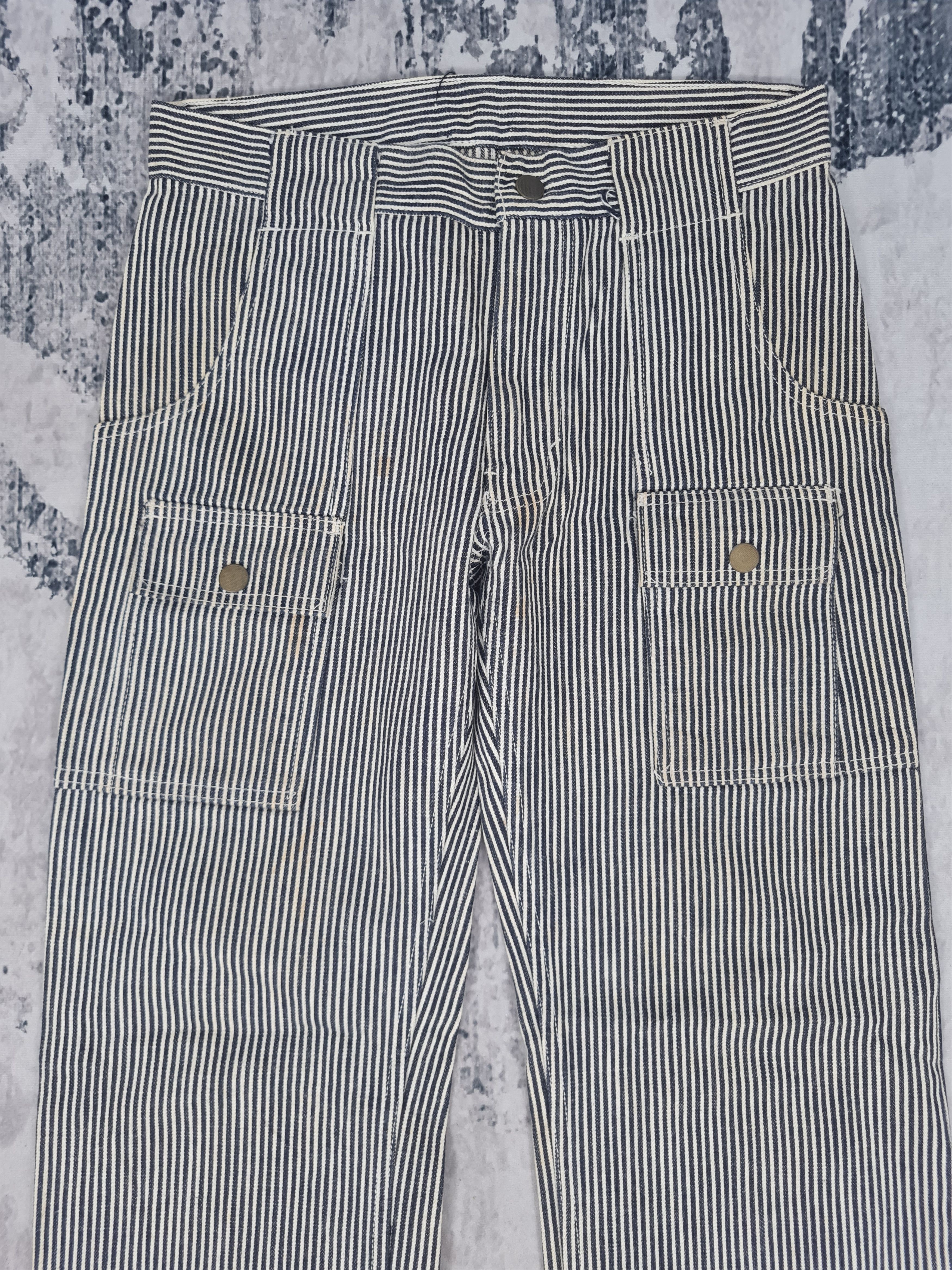 Japanese Brand Japanese Brand Bush Striped Workwear Pants 30x31.5 JB0186 Size US 30 / EU 46 - 4 Thumbnail