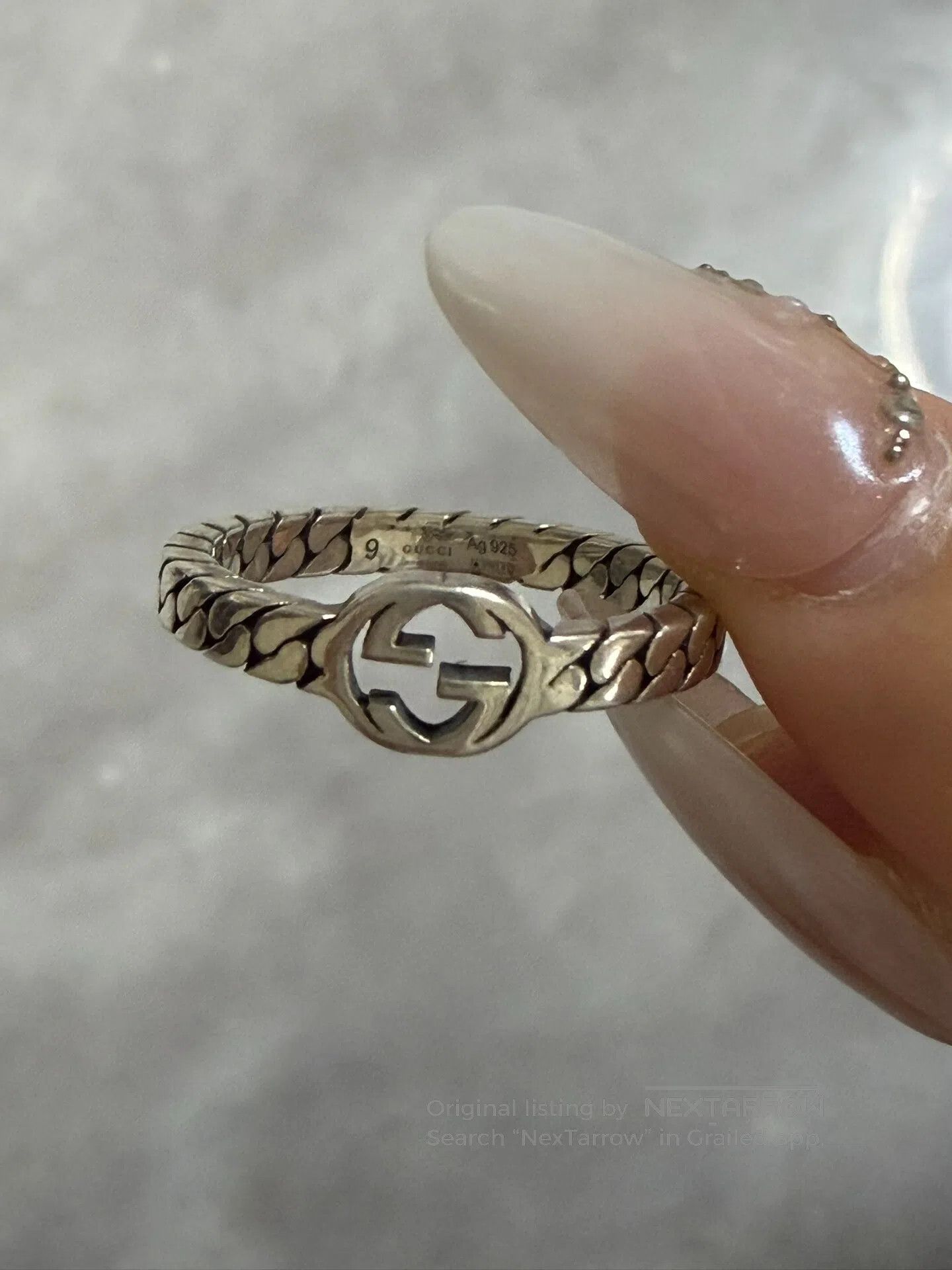 Gucci Guicci Double G Silver Ring| Size ONE SIZE - 1 Thumbnail
