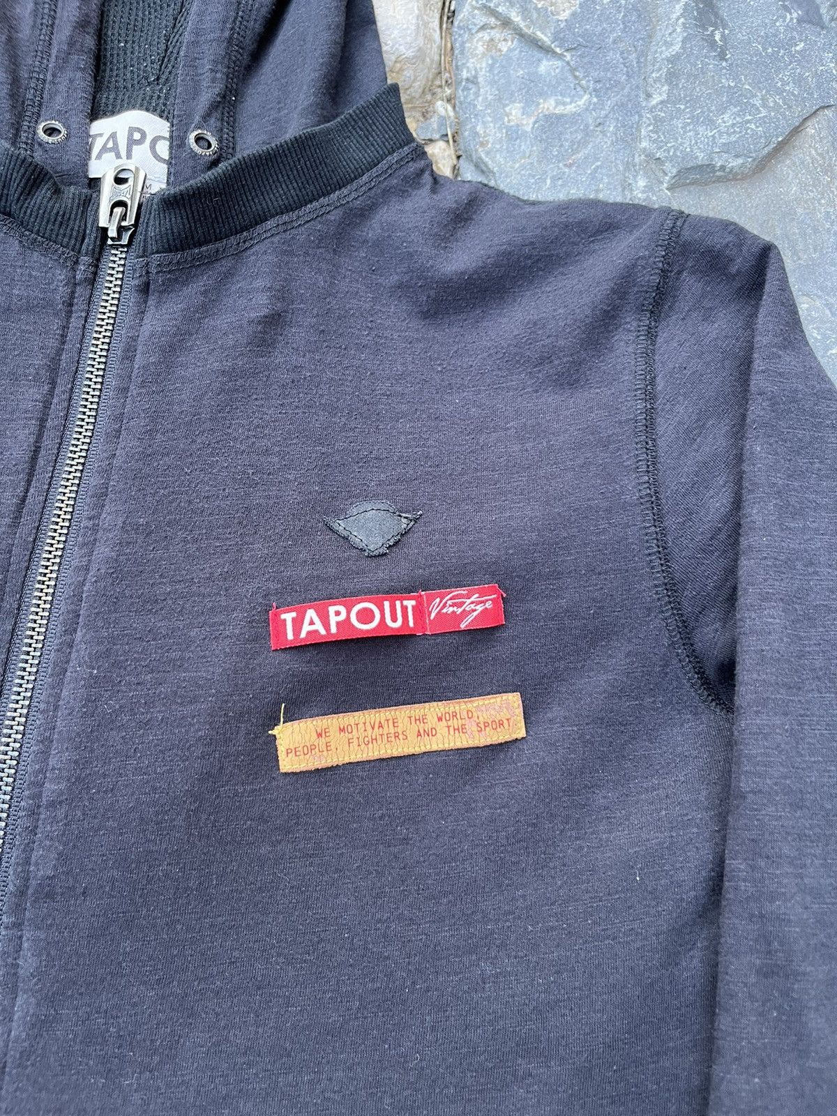 Affliction × Tapout Vintage Tapout y2k long sleeve zip hoodie waffle slim logo Size US M / EU 48-50 / 2 - 9 Thumbnail