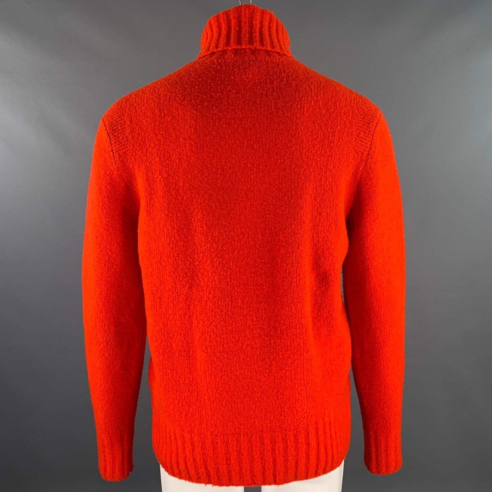 Todd Snyder TODD SNYDER M Orange Knitted Wool Blend Turtleneck Sweater Size US M / EU 48-50 / 2 - 4 Thumbnail