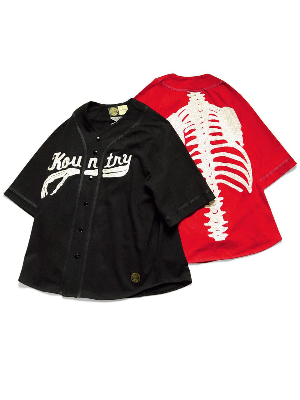 Kapital × Kapital Kountry BELOW RETAIL! Kapital 16/- Densed Jersey Baseball Shirt Red Size US L / EU 52-54 / 3 - 3 Thumbnail