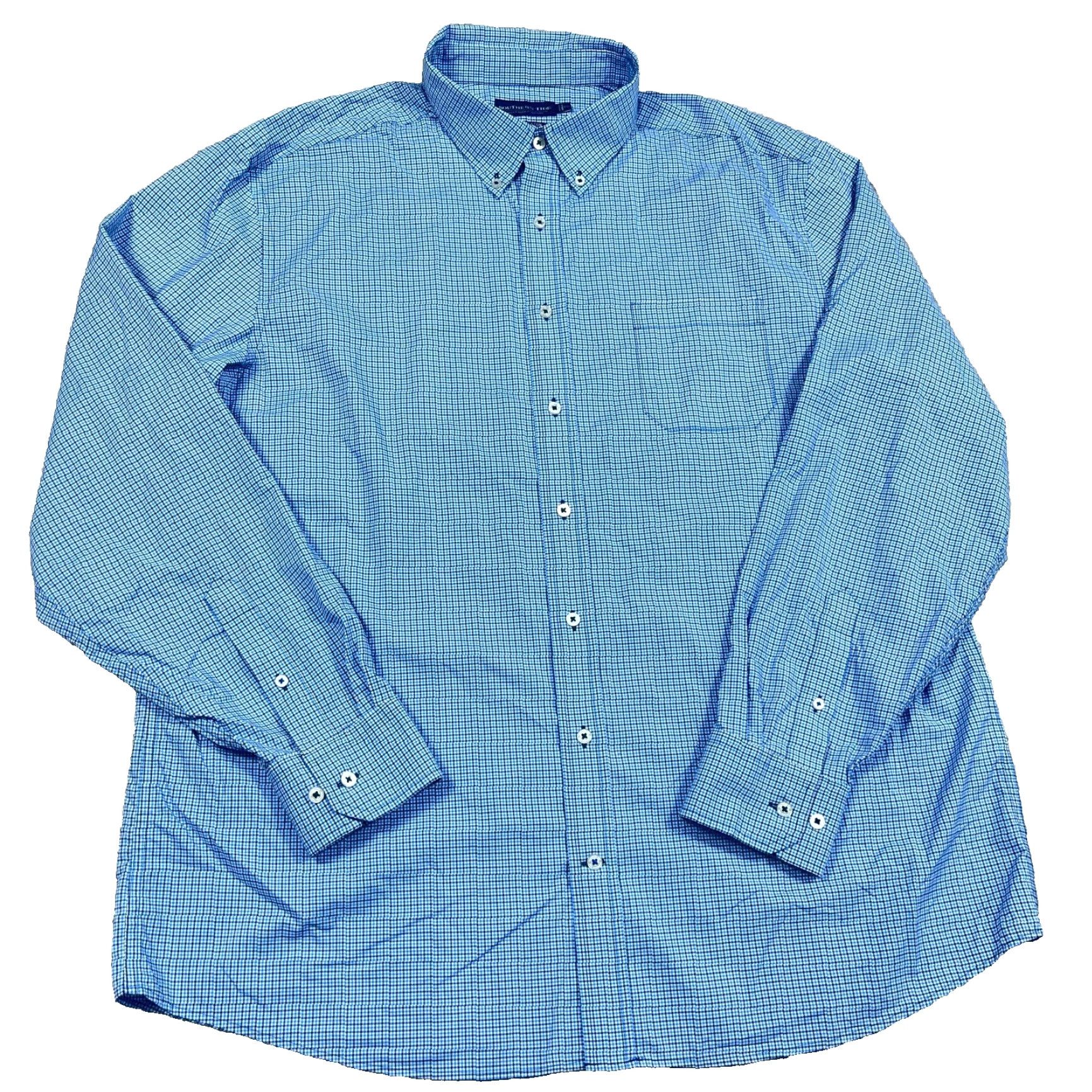 Southern Tide Southern Tide Shirt Men 2XL Blue Plaid Button Up Charleston Nylon Tattersall CC Upfront Size US XXL / EU 58 / 5 - 4 Thumbnail