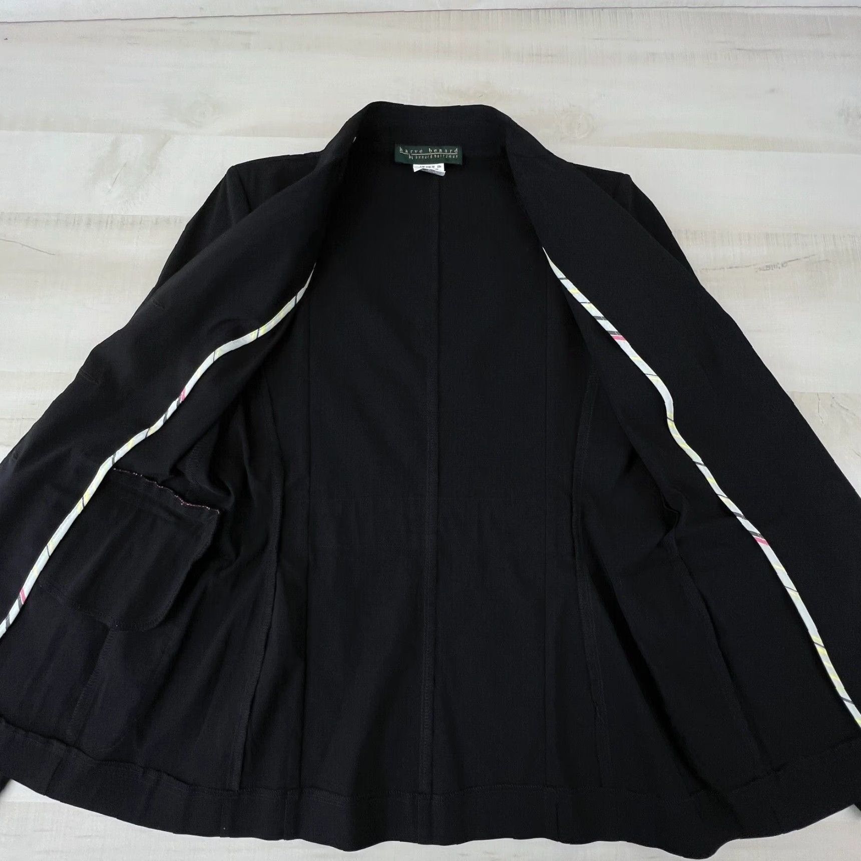 Vintage Harve Benard Womens Blazer Jacket Black with Pink Accent Size 10 Size L / US 10 / IT 46 - 3 Thumbnail