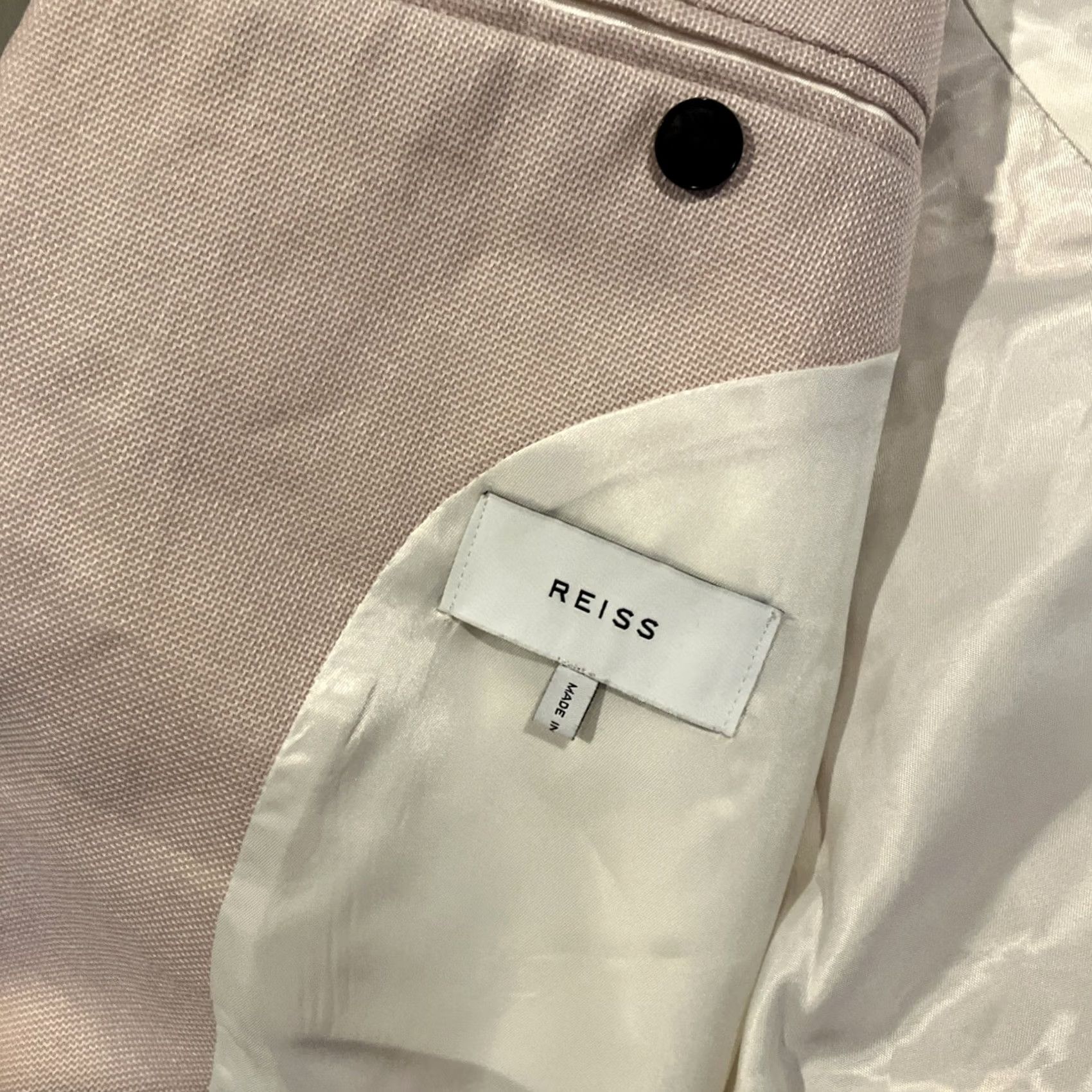 Reiss Reiss Blazer Slim Fit 46 Men Pink Silk Wool Blend Melody WOW Soft Pink Blazer 46 Mens Size 46R - 4 Thumbnail