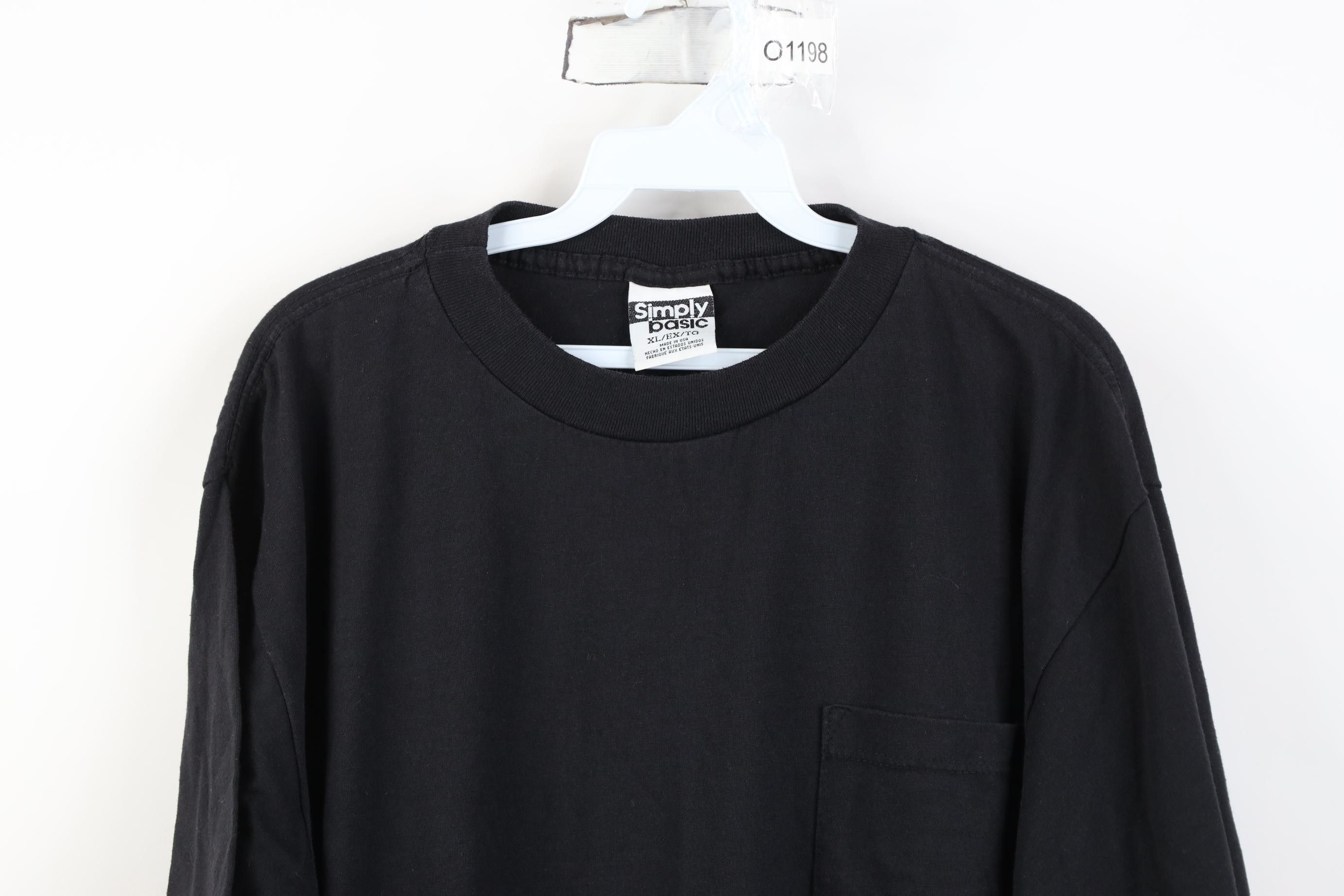 Vintage Vintage 90s Streetwear Pocket Short Sleeve T-Shirt Black USA Size XL / US 12-14 / IT 48-50 - 2 Thumbnail
