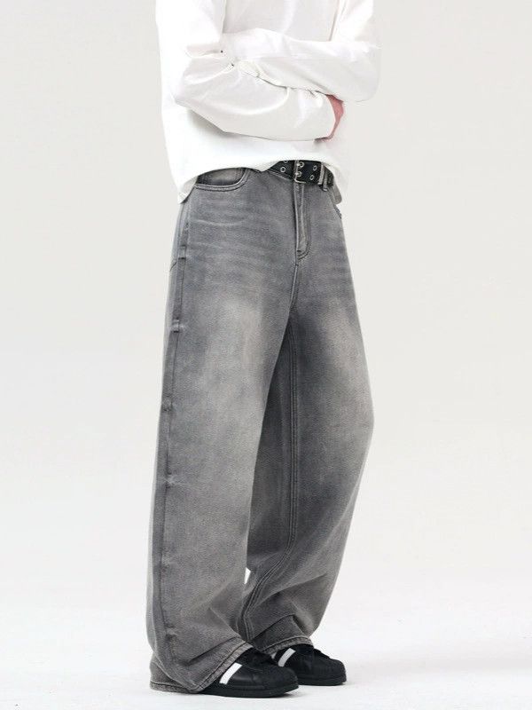 Vintage Men's retro trendy washed tie-dyed distressed jeans Size US 32 / EU 48 - 2 Thumbnail