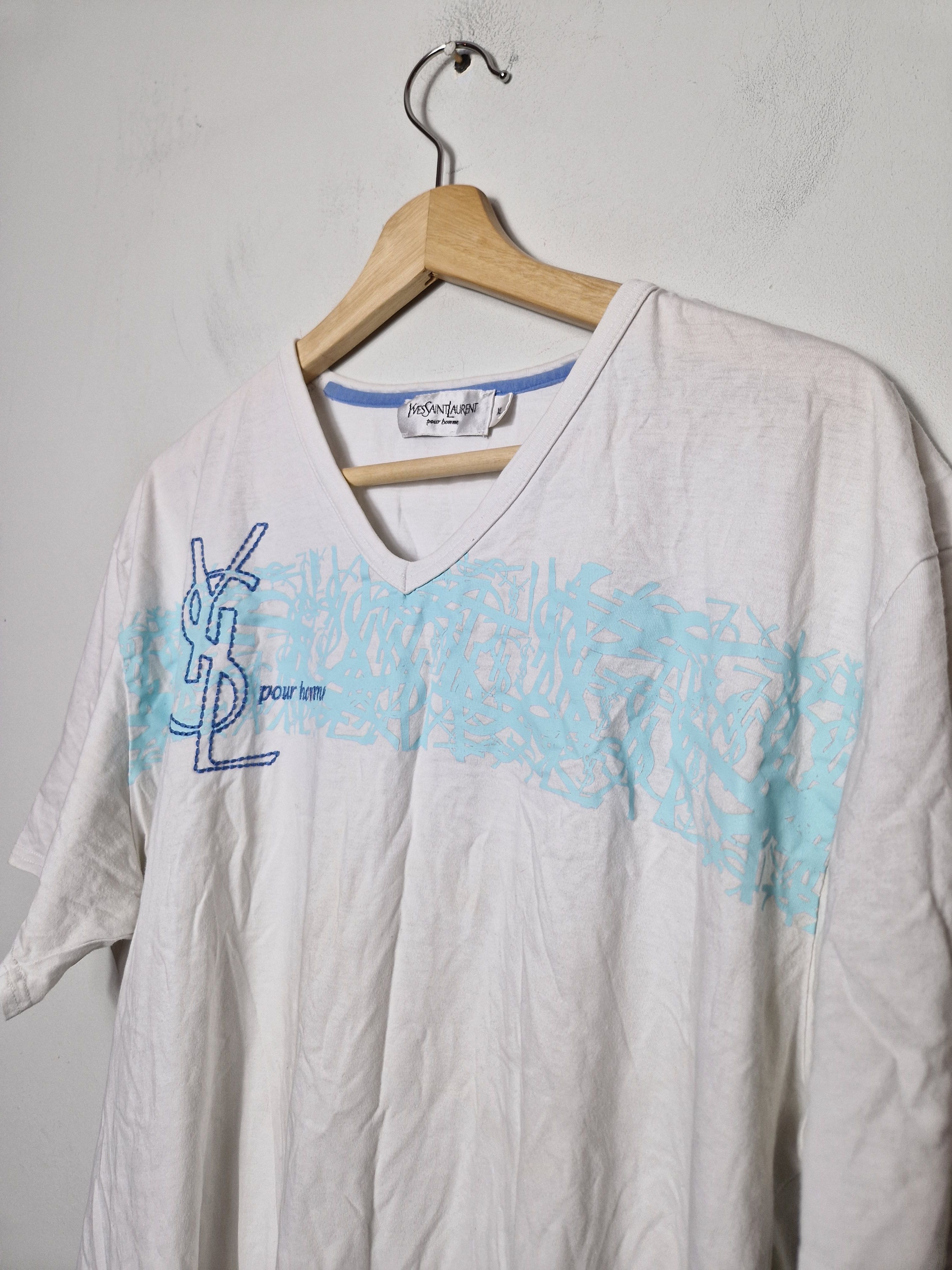Vintage Yves Saint Laurent multilogo monogram vintage tee ysl Size US XL / EU 56 / 4 - 3 Thumbnail