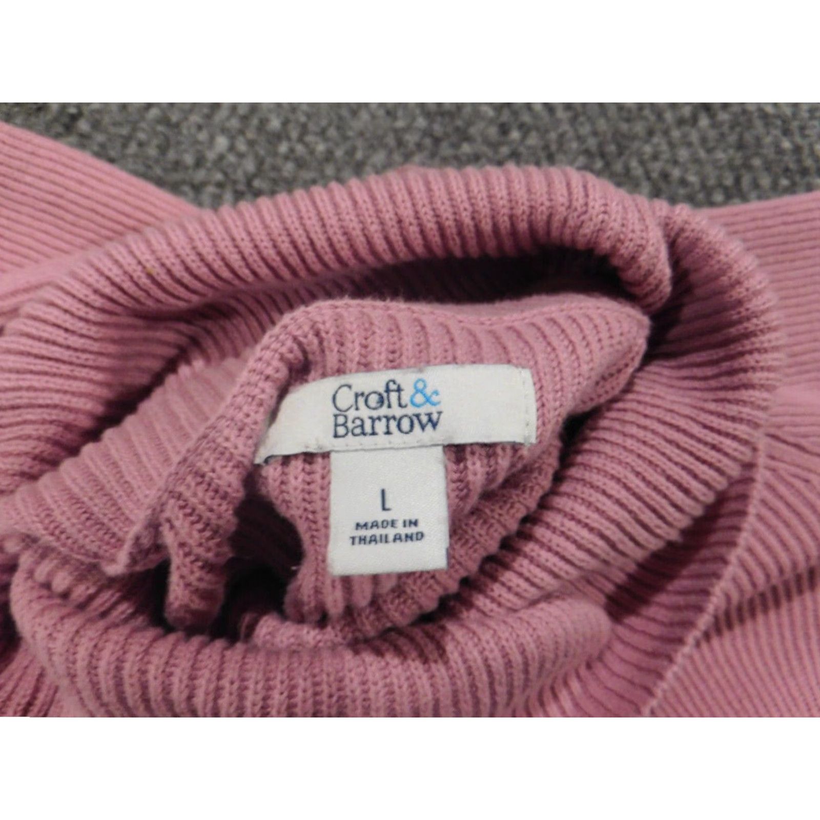 Croft & Barrow Croft & Barrow Womens Sweater Large Purple Stretch Pullover Turtleneck Size L / US 10 / IT 46 - 6 Thumbnail