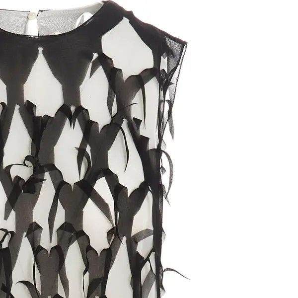 Maison Margiela o1y0625 Maxi Dress in Black/White Size S / US 4 / IT 40 - 3 Thumbnail
