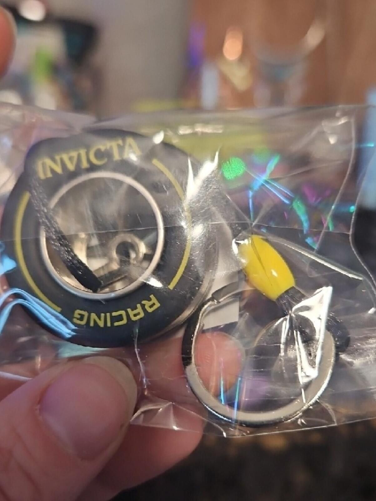 Invicta Invicta Black & Yellow Racing Tire Keyring Size ONE SIZE - 3 Thumbnail