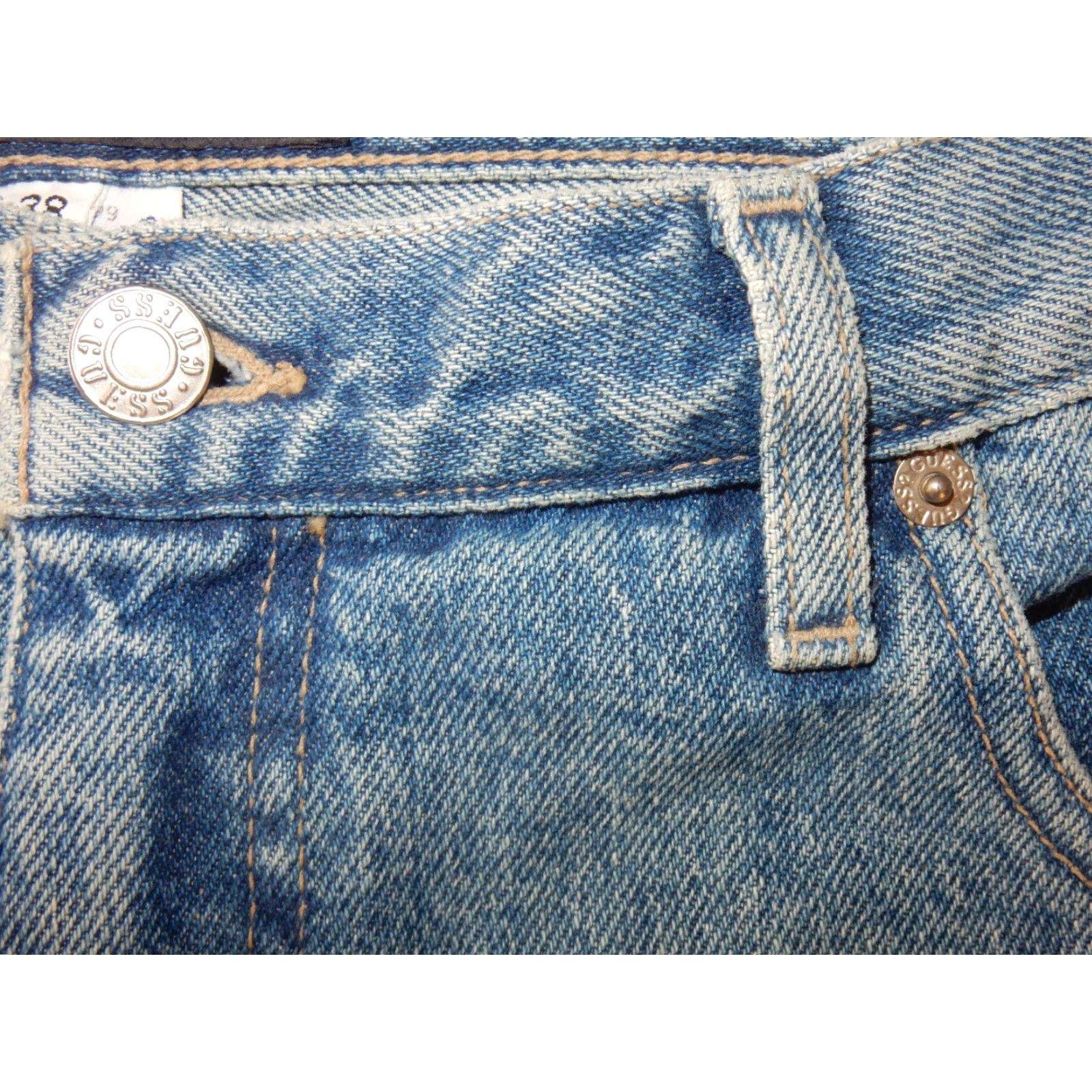 Guess VINTAGE GUESS Men's Denim Jeans Jeans 38 Regular Blue Straight 37x33 Mens Size US 38 / EU 54 - 6 Thumbnail