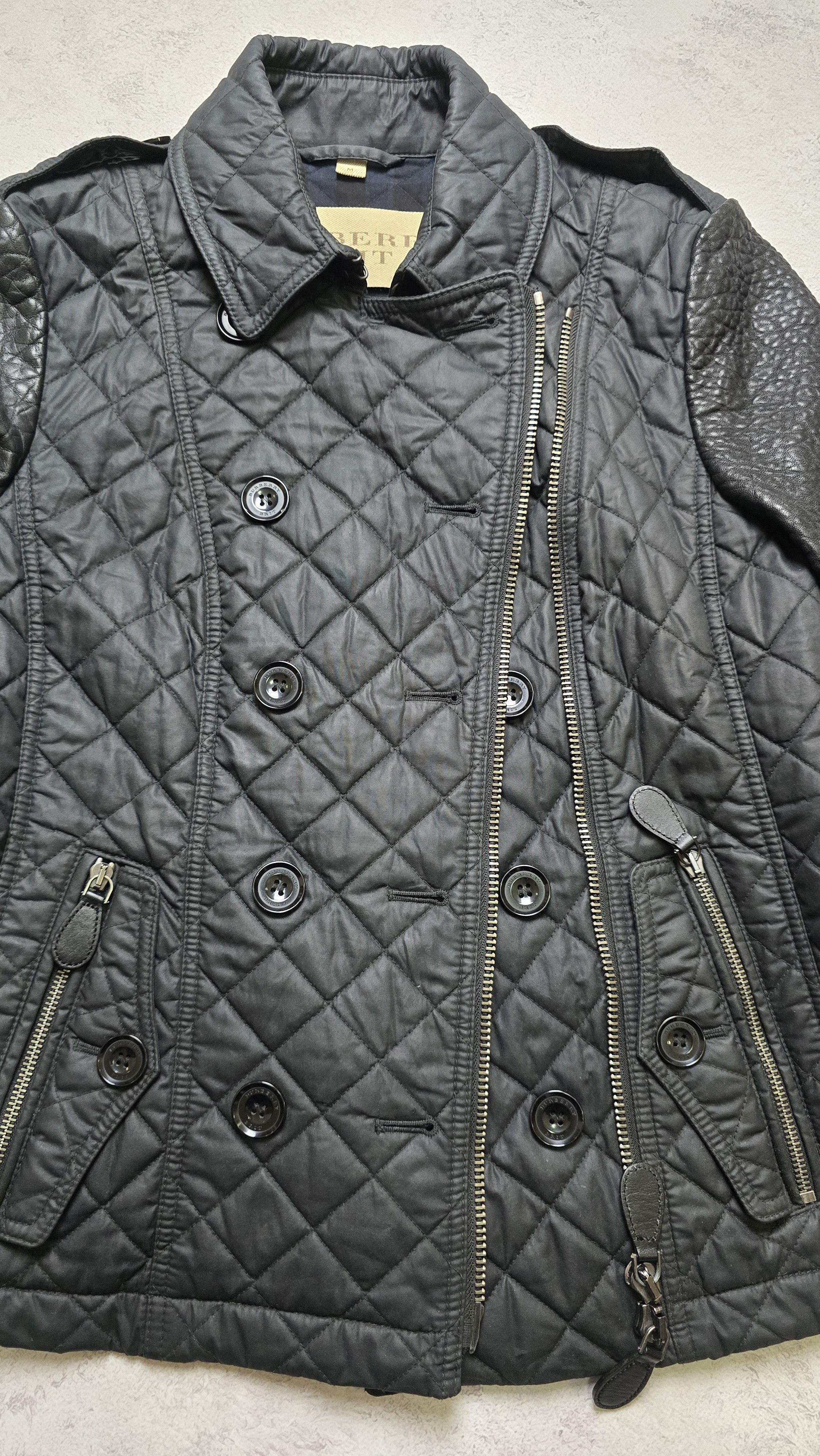 Burberry BURBERRY BRIT Quilted Lamb Leather Sleeve Jacket Size M / US 6-8 / IT 42-44 - 16 Thumbnail