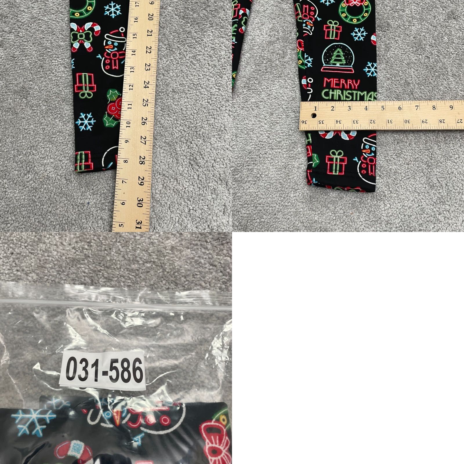 Vintage No Boundaries Christmas Sweatpants Juniors Small Multi Slim High Rise Fleece NWT Size 28" / US 6 / IT 42 - 9 Thumbnail