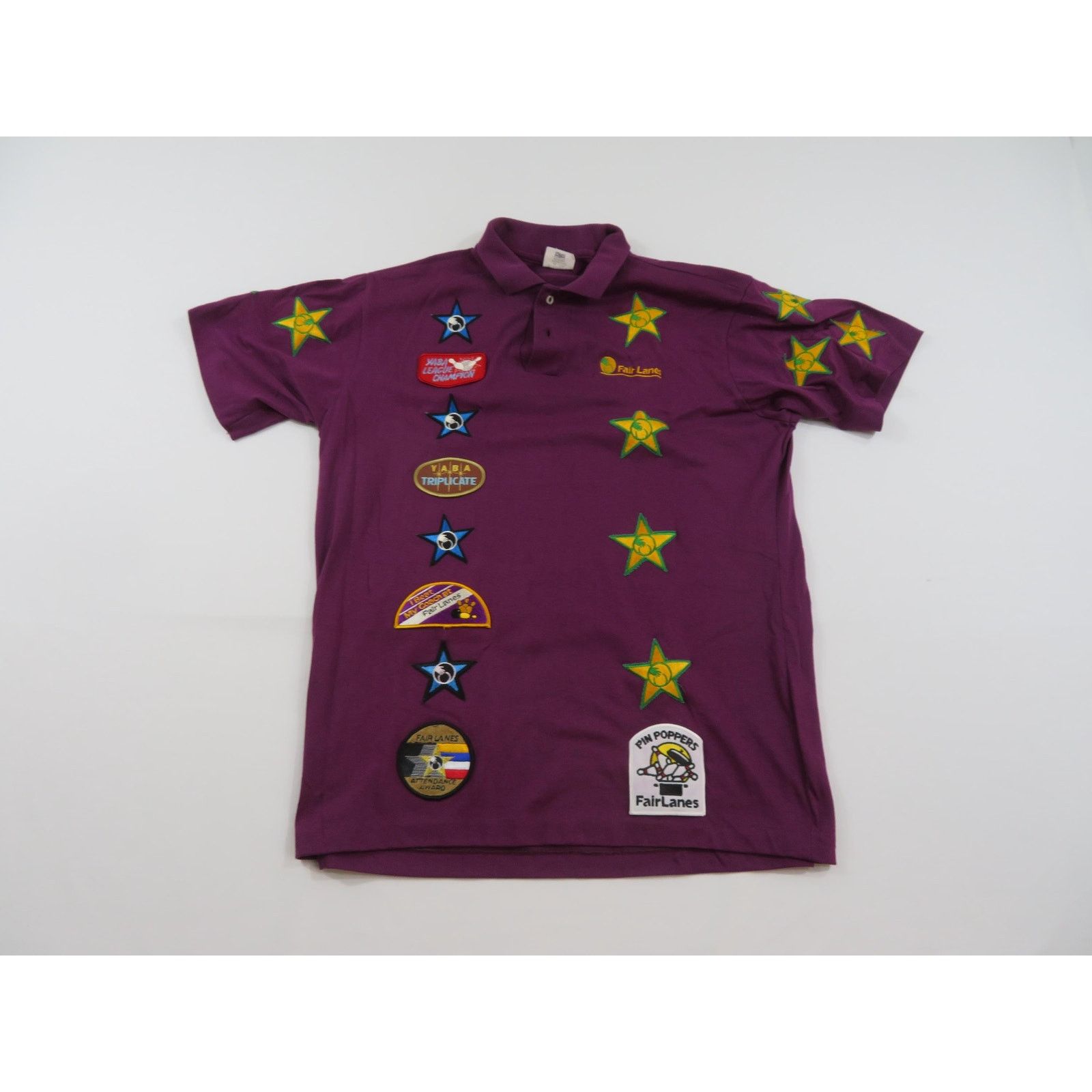 Other King Louis Shirt, Fair Lanes Bowling Polo Burgandy, L 1990s Size US L / EU 52-54 / 3 - 1 Thumbnail