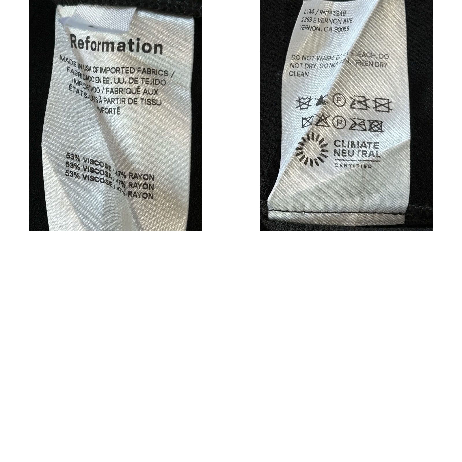 Reformation Reformation Orson Black Skirt Women’s Large Size 36" / US 14 / IT 50 - 8 Thumbnail