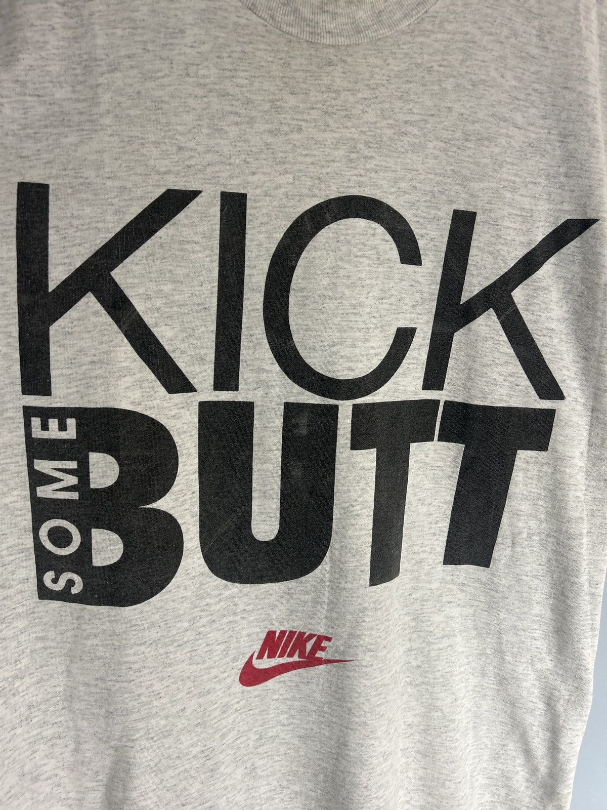 Nike × Vintage Vintage 90s Nike Kick Some Butt Tee Size US M / EU 48-50 / 2 - 2 Thumbnail
